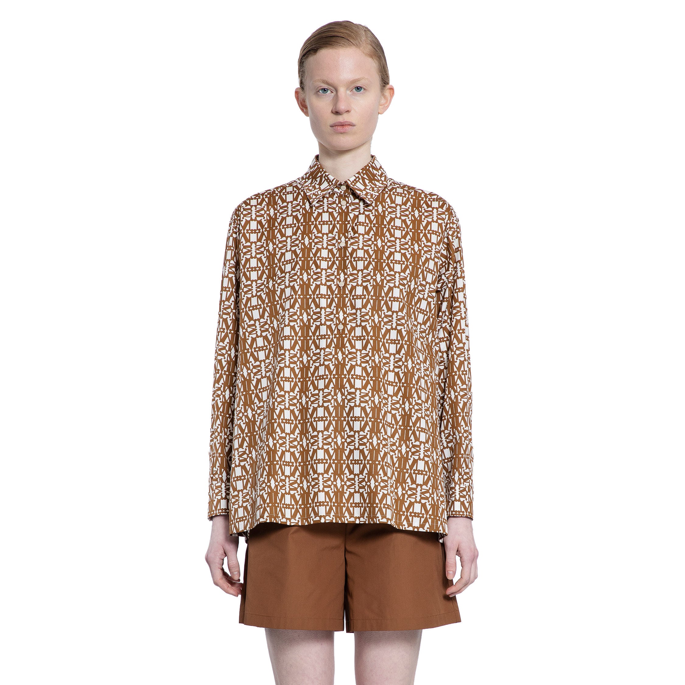 MAX MARA WOMAN BROWN SHIRTS
