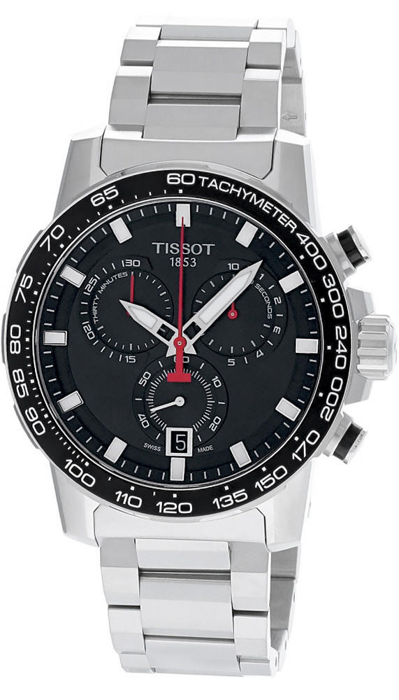 TISSOT Supersport CHRONO 45MM SS Black Dial Men's Watch T125.617.11.051.00 / T1256171105100