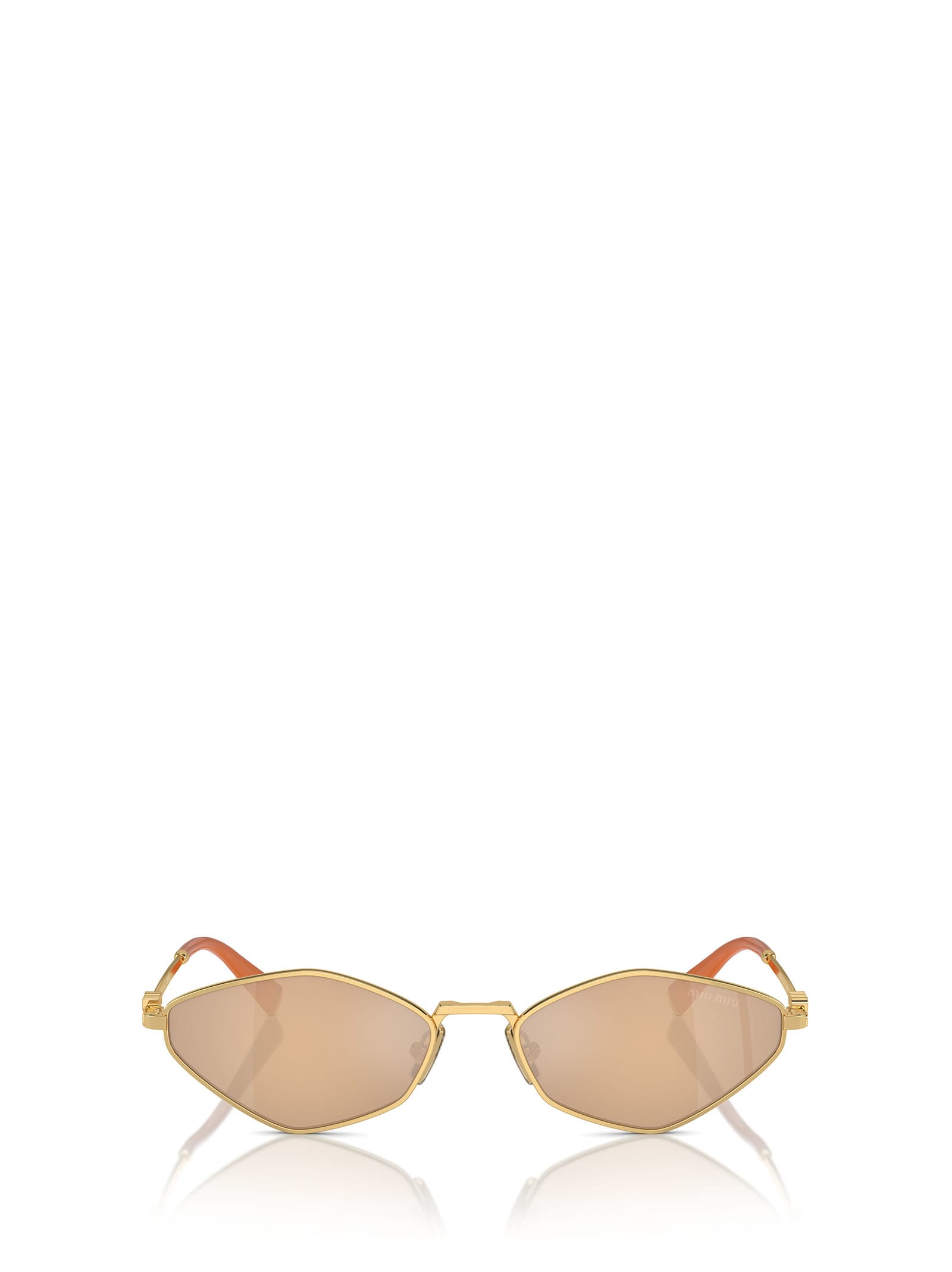 Miu Miu Mu 56zs Gold Sunglasses