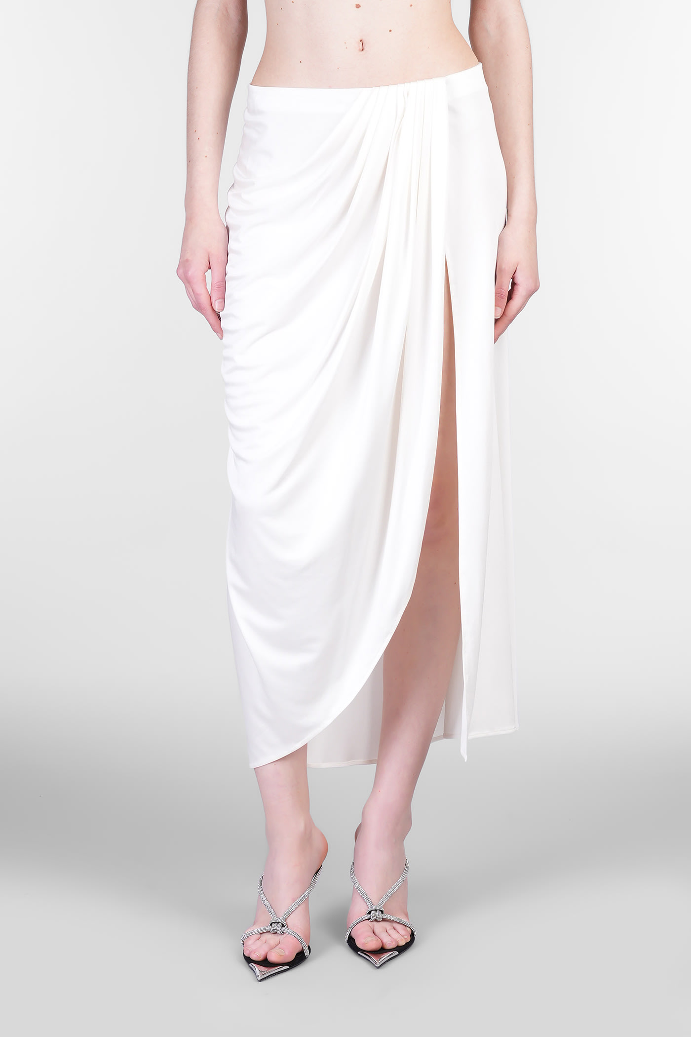 Nué Marina Skirt In White Silk