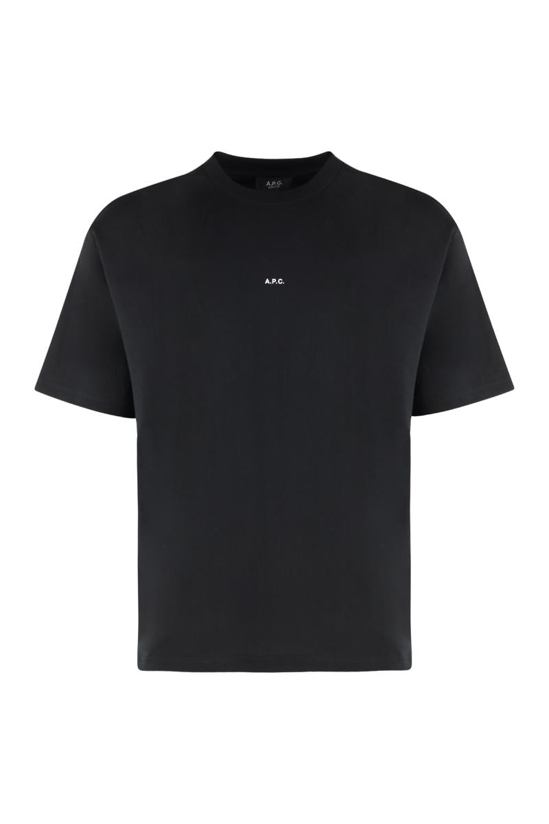 A. P.C. Boxy Micro Logo Cotton Crew-Neck T-Shirt
