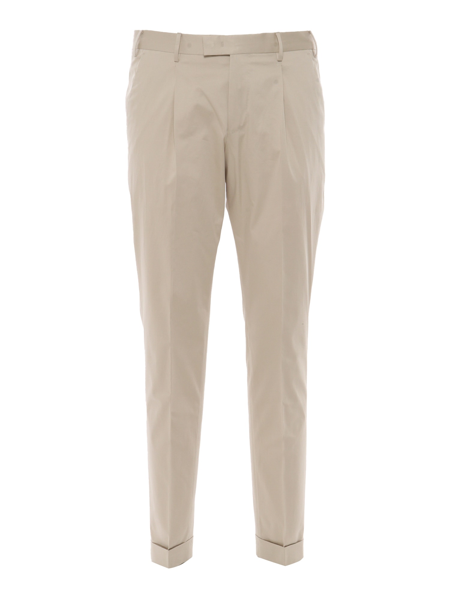 PT Torino Trousers - Master, 1 Pleat, Diagonal Pockets, Flap Back Pockets, Turn-up