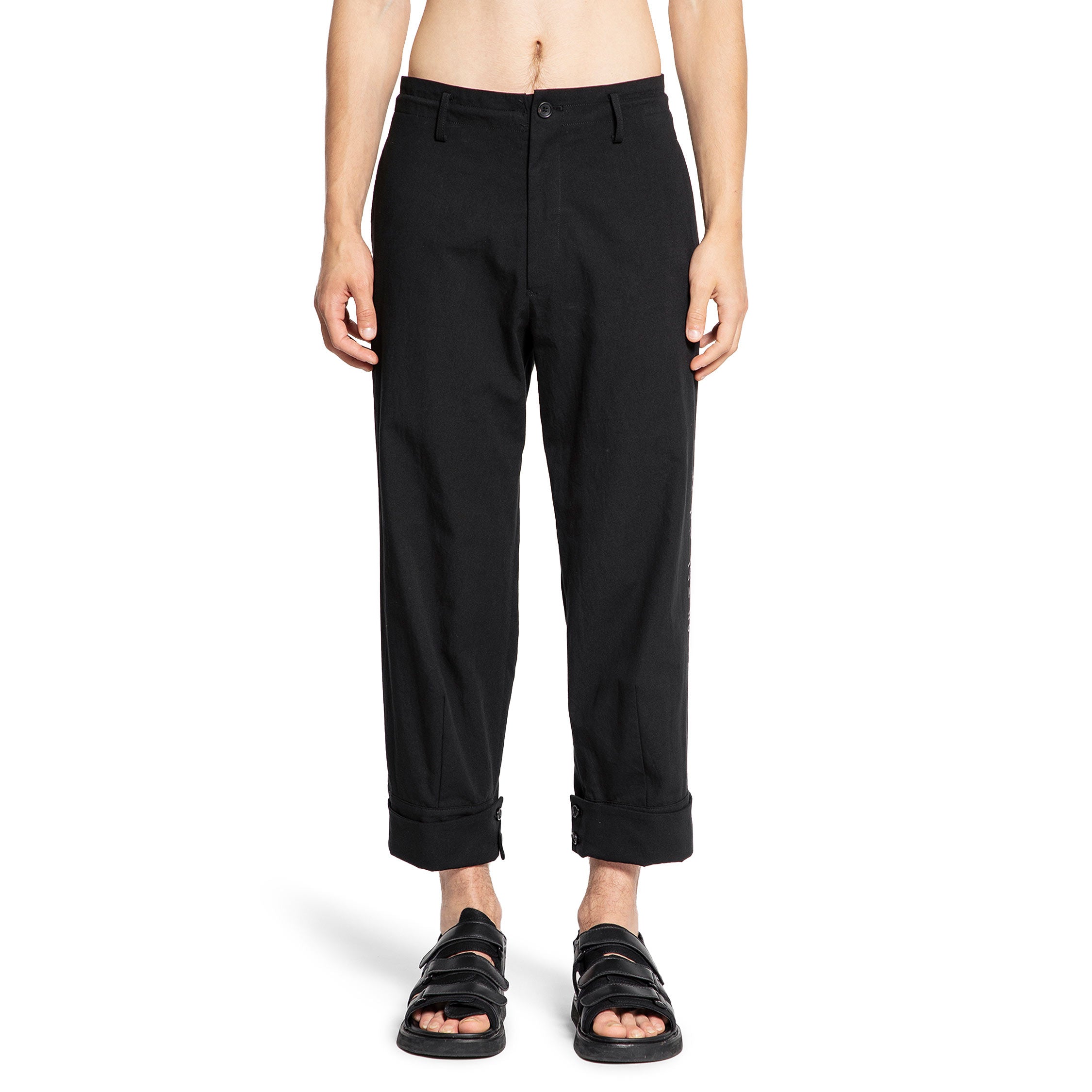 YOHJI YAMAMOTO MAN BLACK TROUSERS