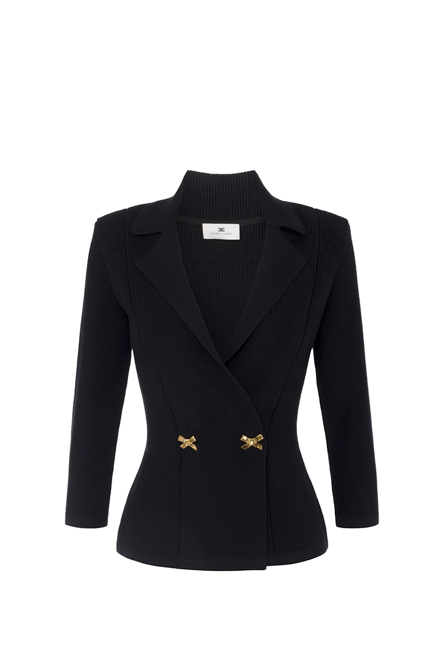Elisabetta Franchi 宝石蝴蝶结针织西装外套