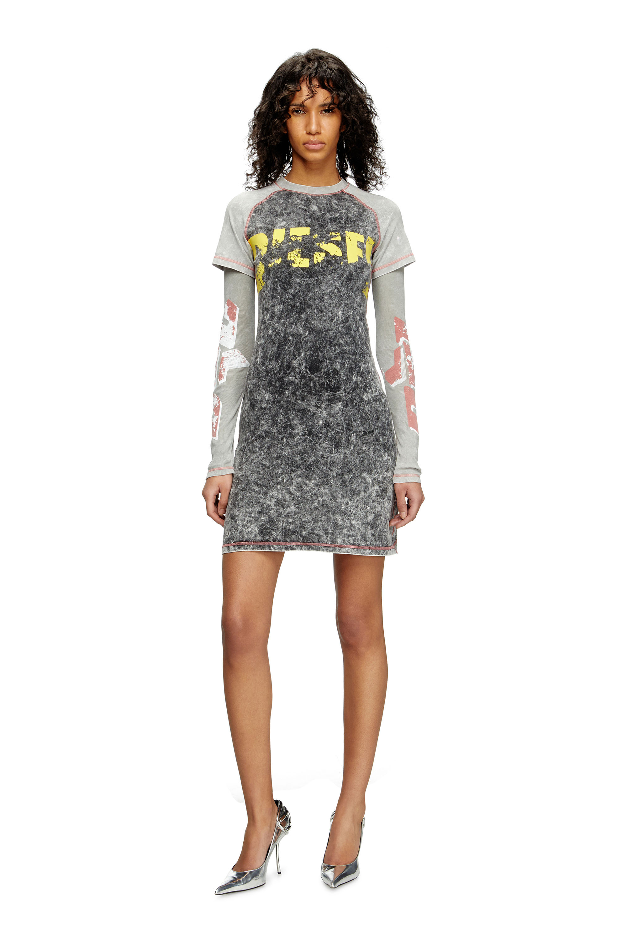 Diesel - Layered mini dress - Dresses - Woman - Black