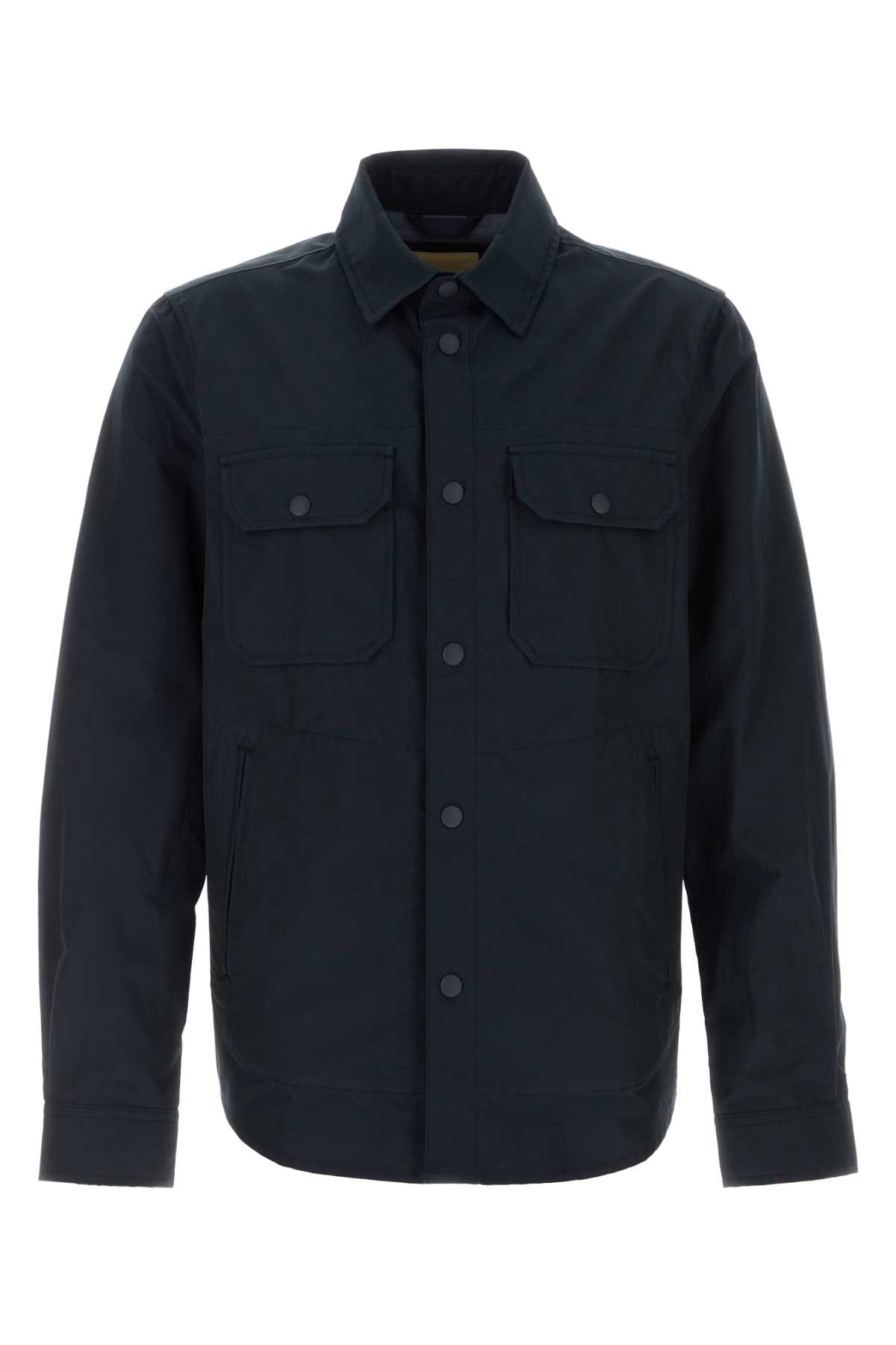 Woolrich Navy Blue Cotton Blend Shirt