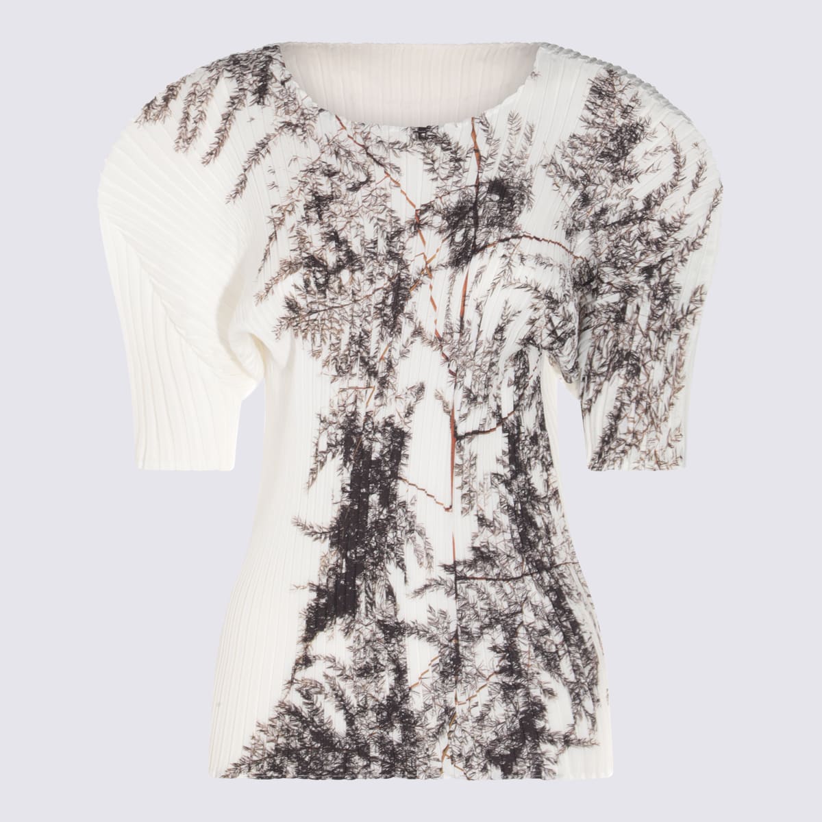 Issey Miyake White And Black Shirt