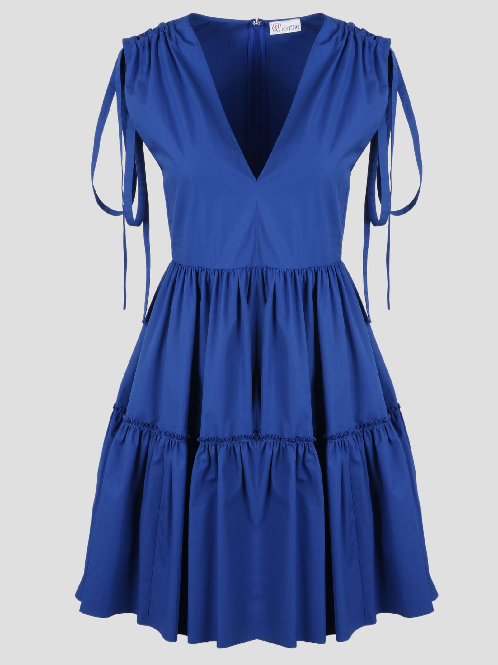 RED Valentino 泡泡纱蝴蝶结连衣裙