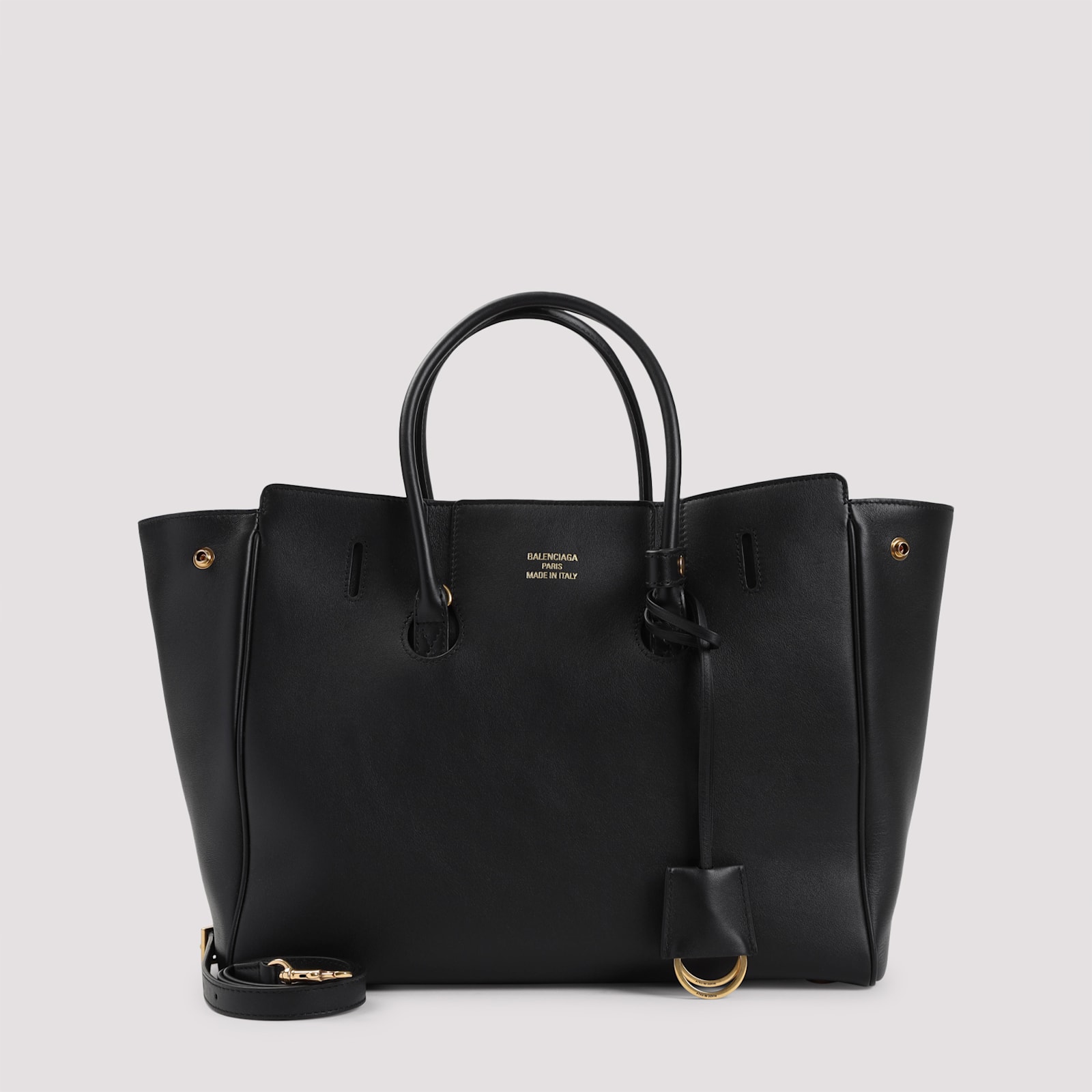 Balenciaga Black Leather Small Carry All Hempton Handbag