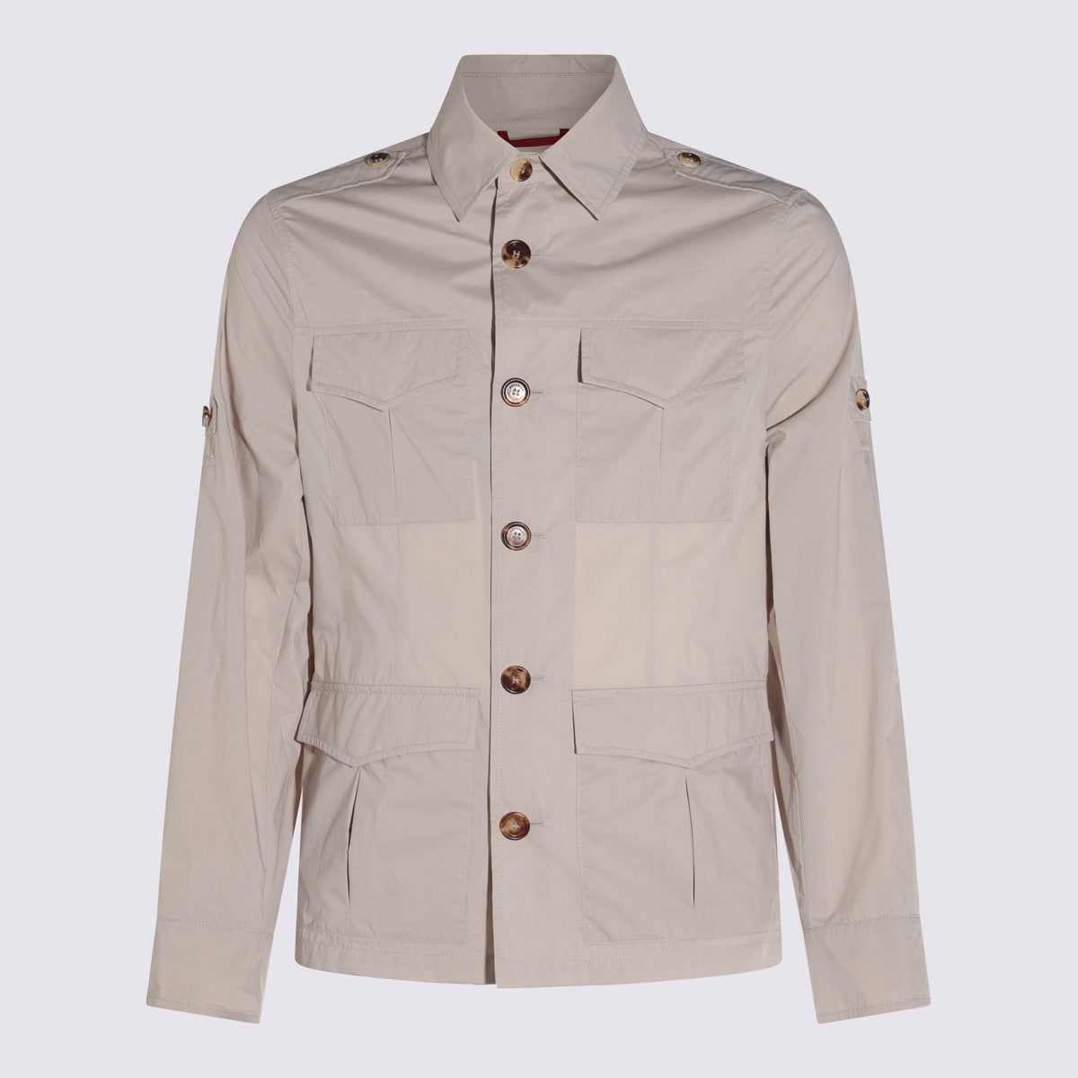 Brunello Cucinelli Beige Cotton Casual Jacket