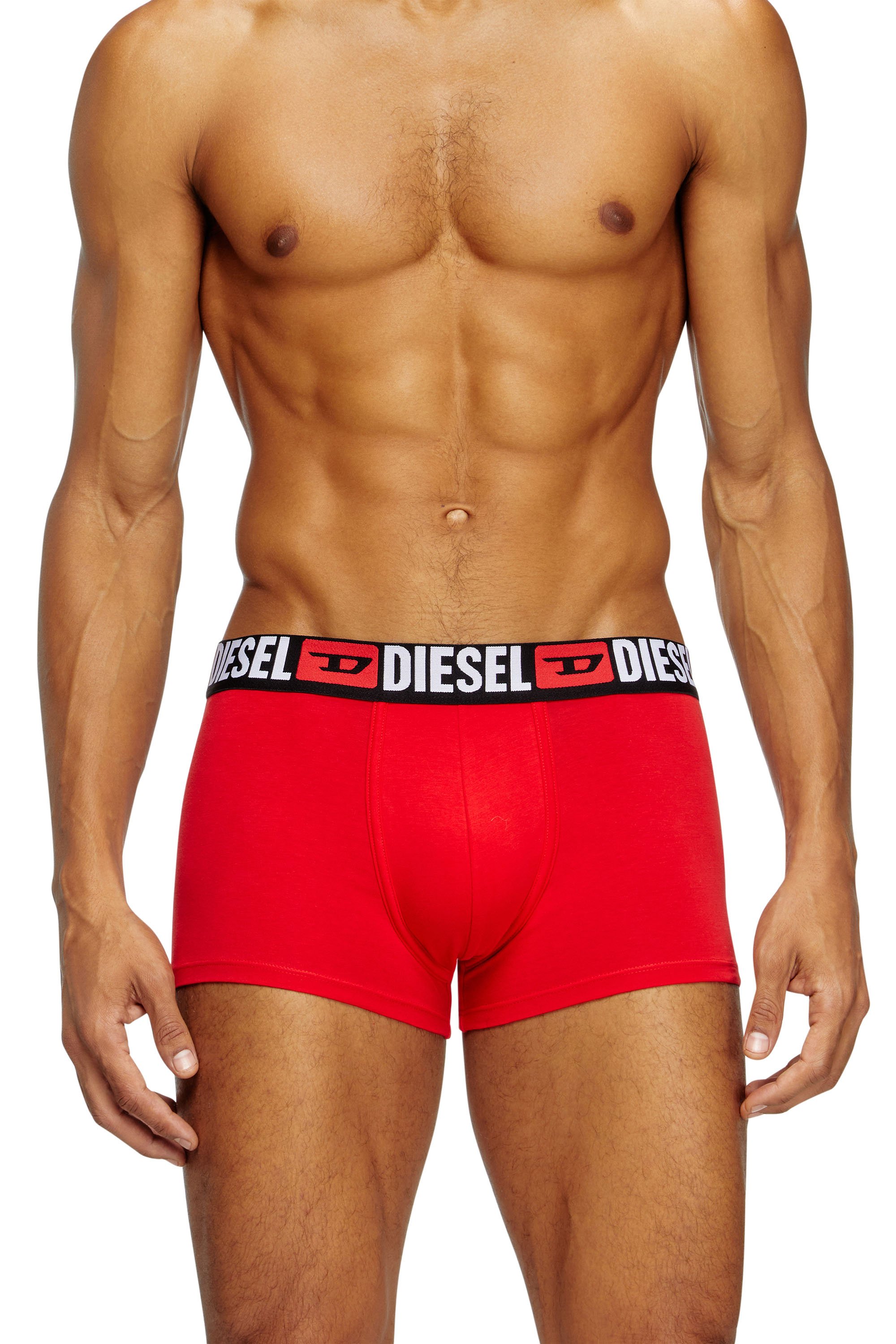 Diesel - Three-pack of all-over logo waist boxers - Trunks - Man - Multicolor