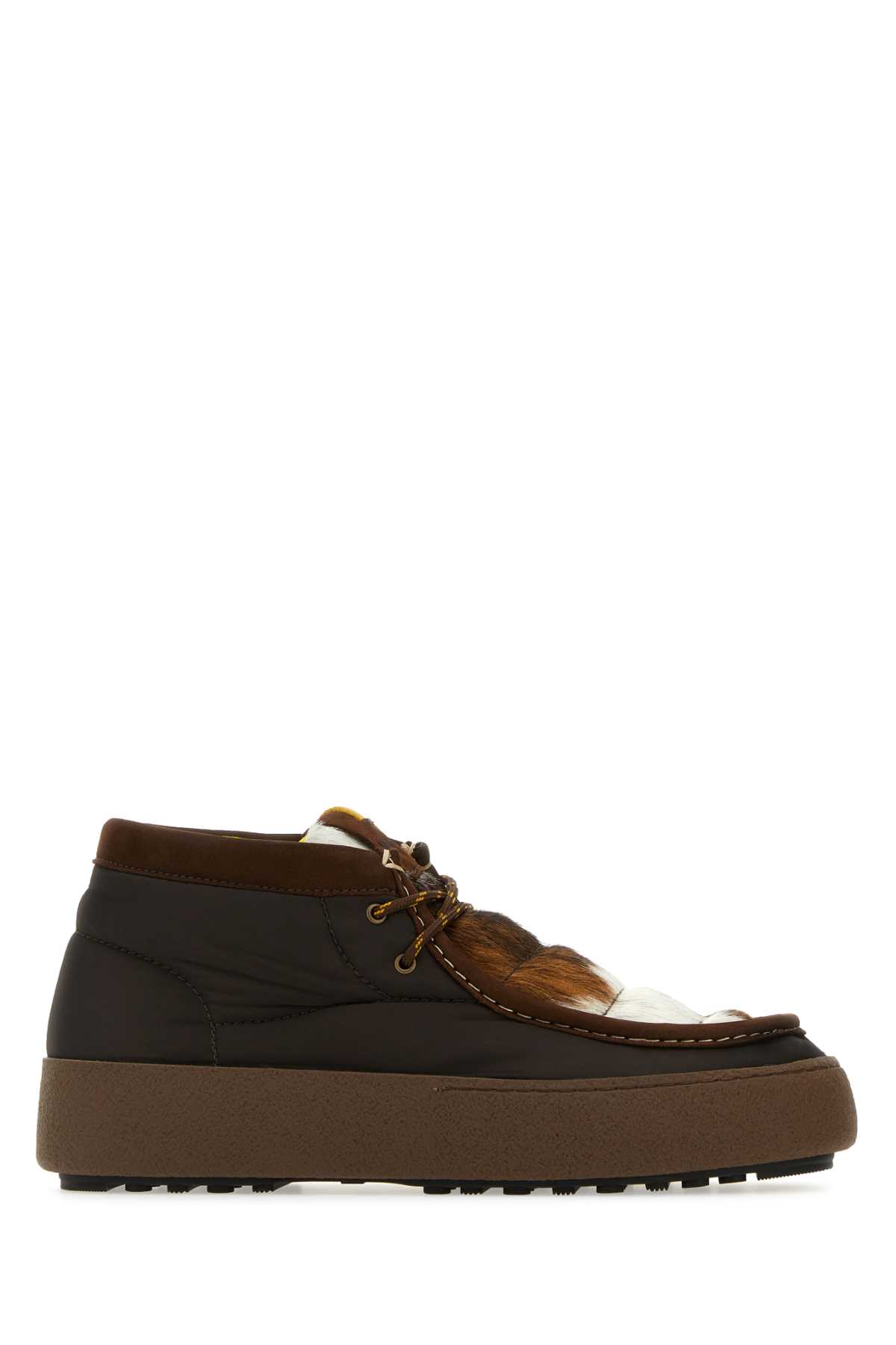 Moon Boot Multicolor Nylon And Leather Mtrack Mid Ankle Boots