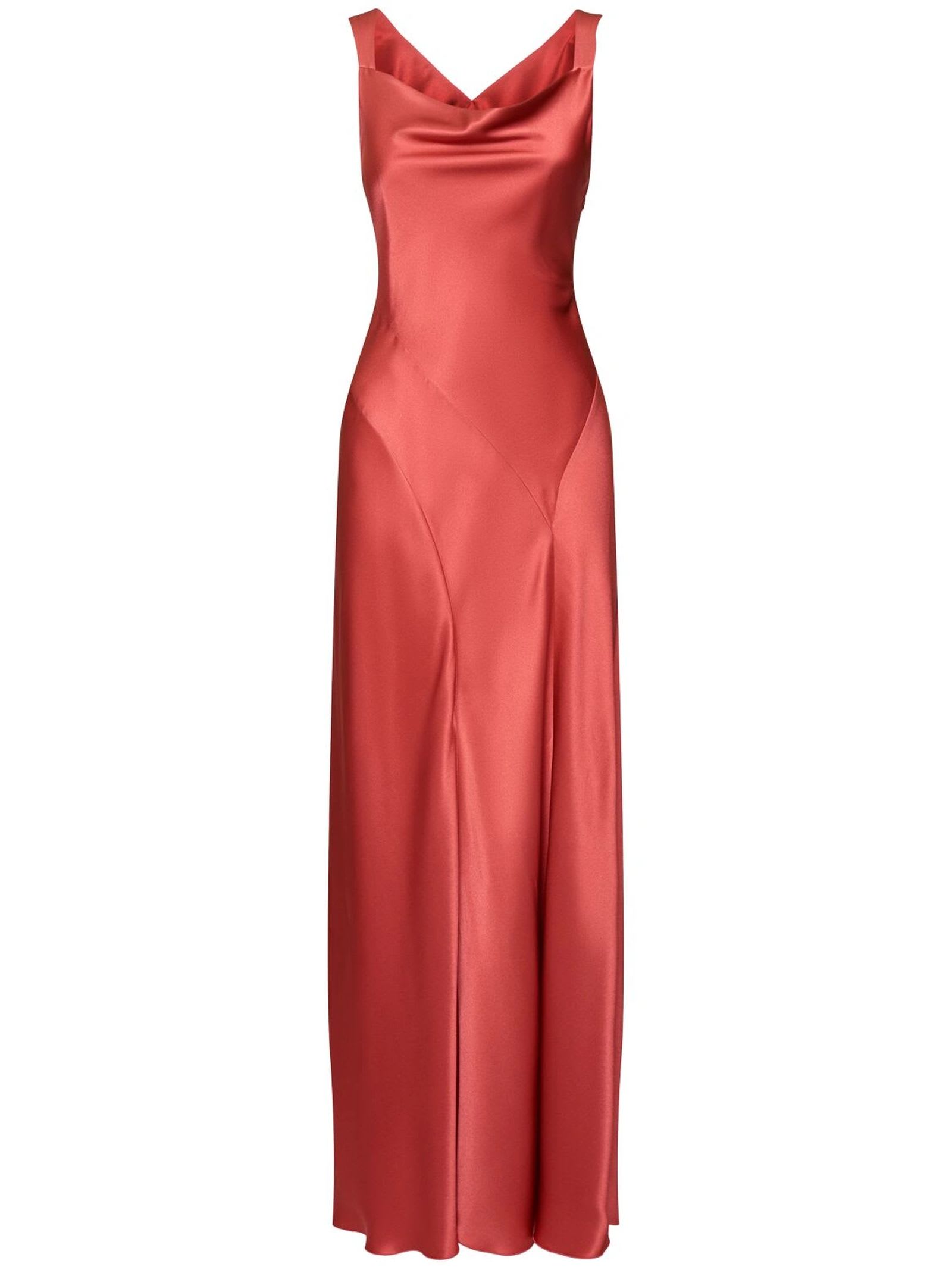Alberta Ferretti 红色丝绸礼服