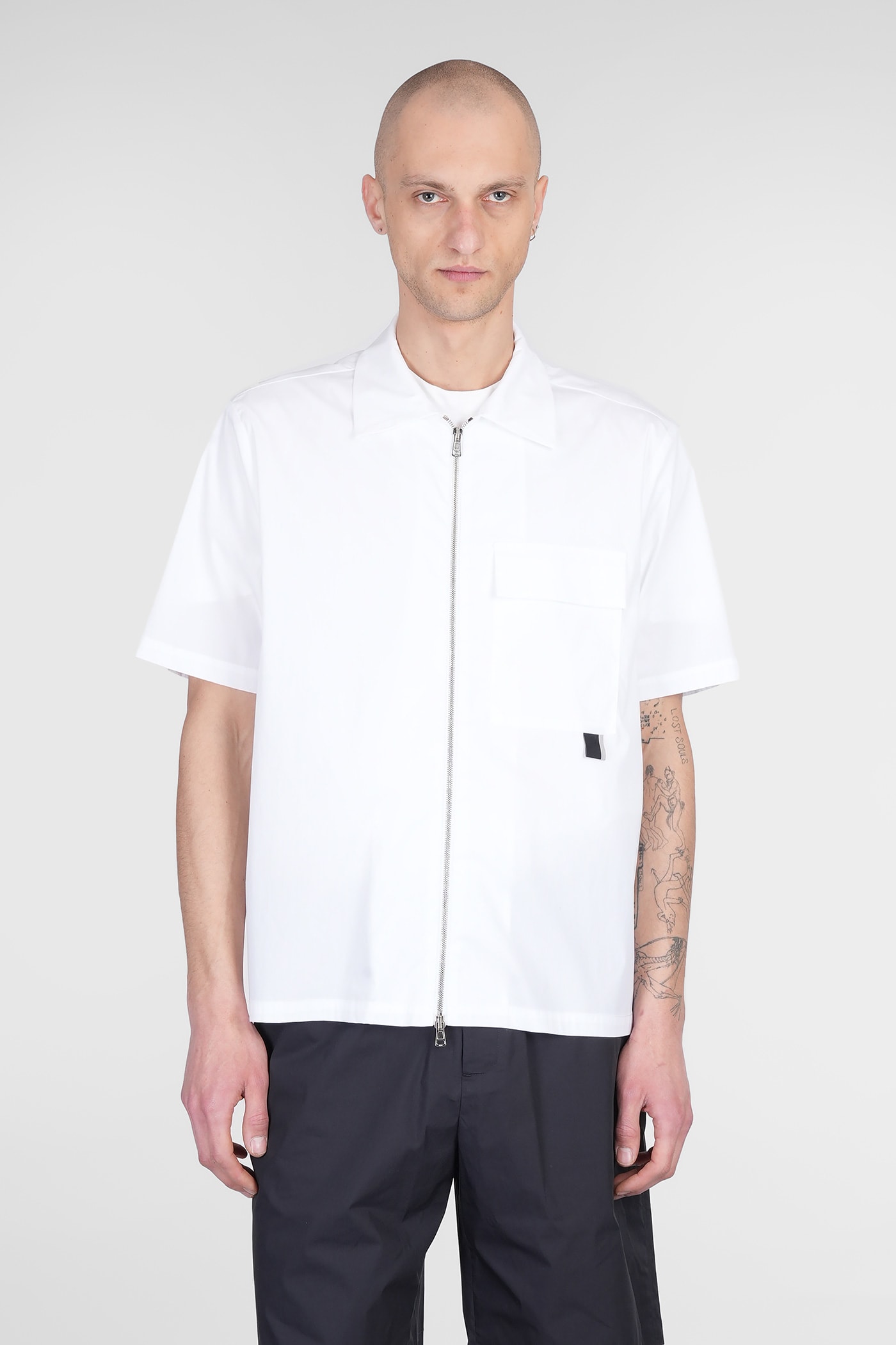 Low Brand S153 Shirt In White Cotton