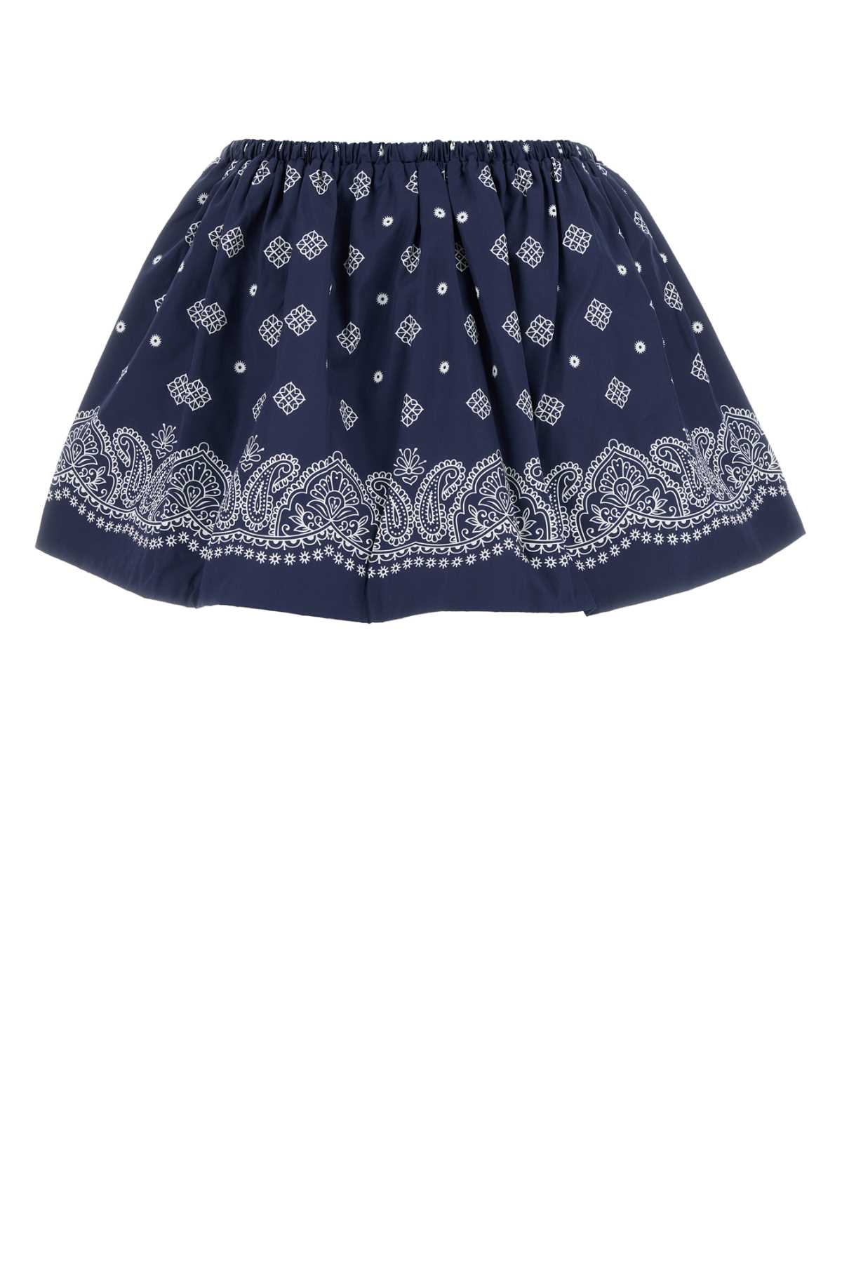 Miu Miu Printed Poplin Mini Skirt