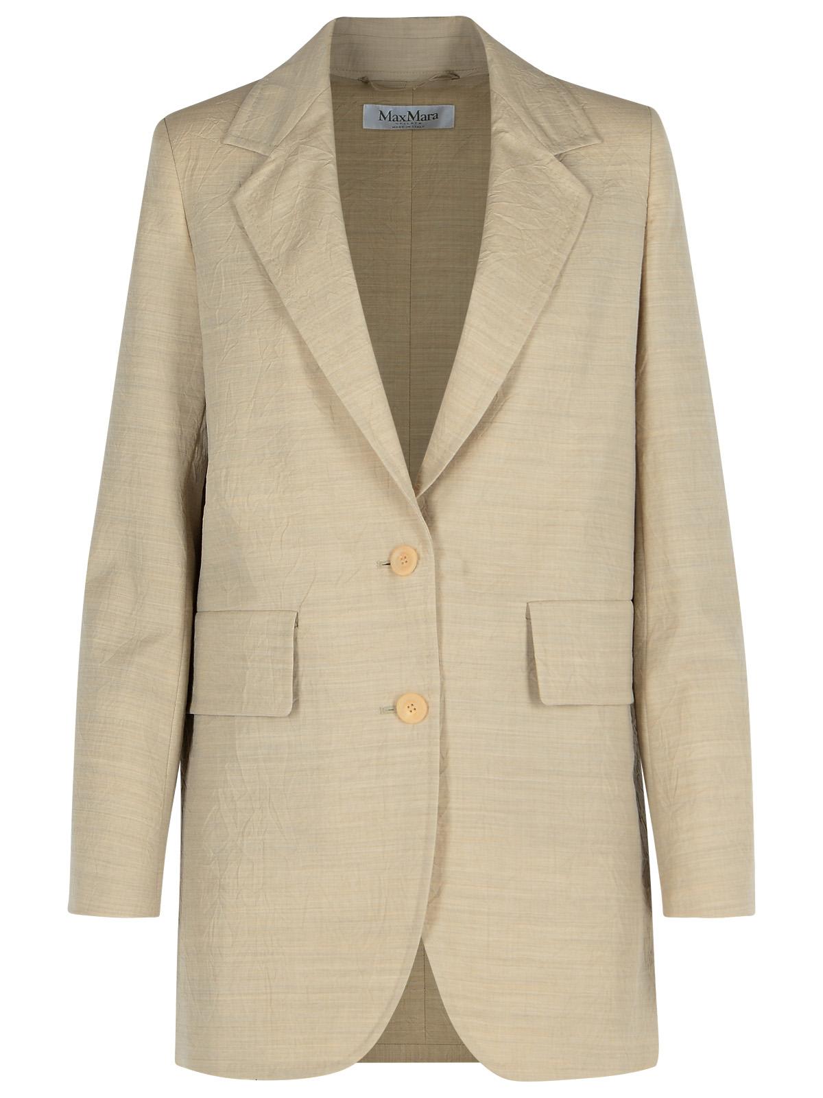 Max Mara acacia Beige Virgin Wool Jacket