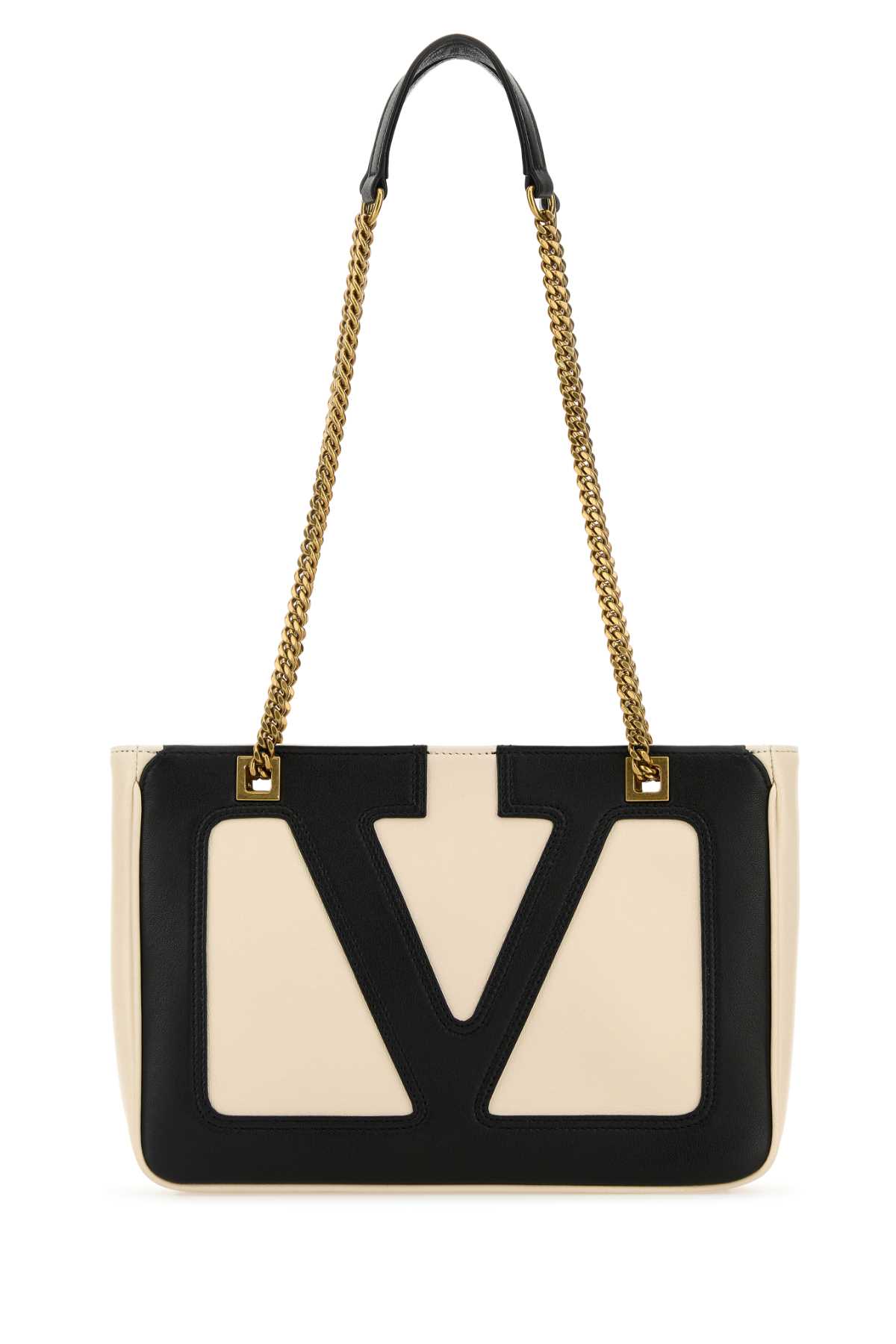 Valentino Garavani Ivory Nappa Leather Small Viva Superstar Shoulder Bag