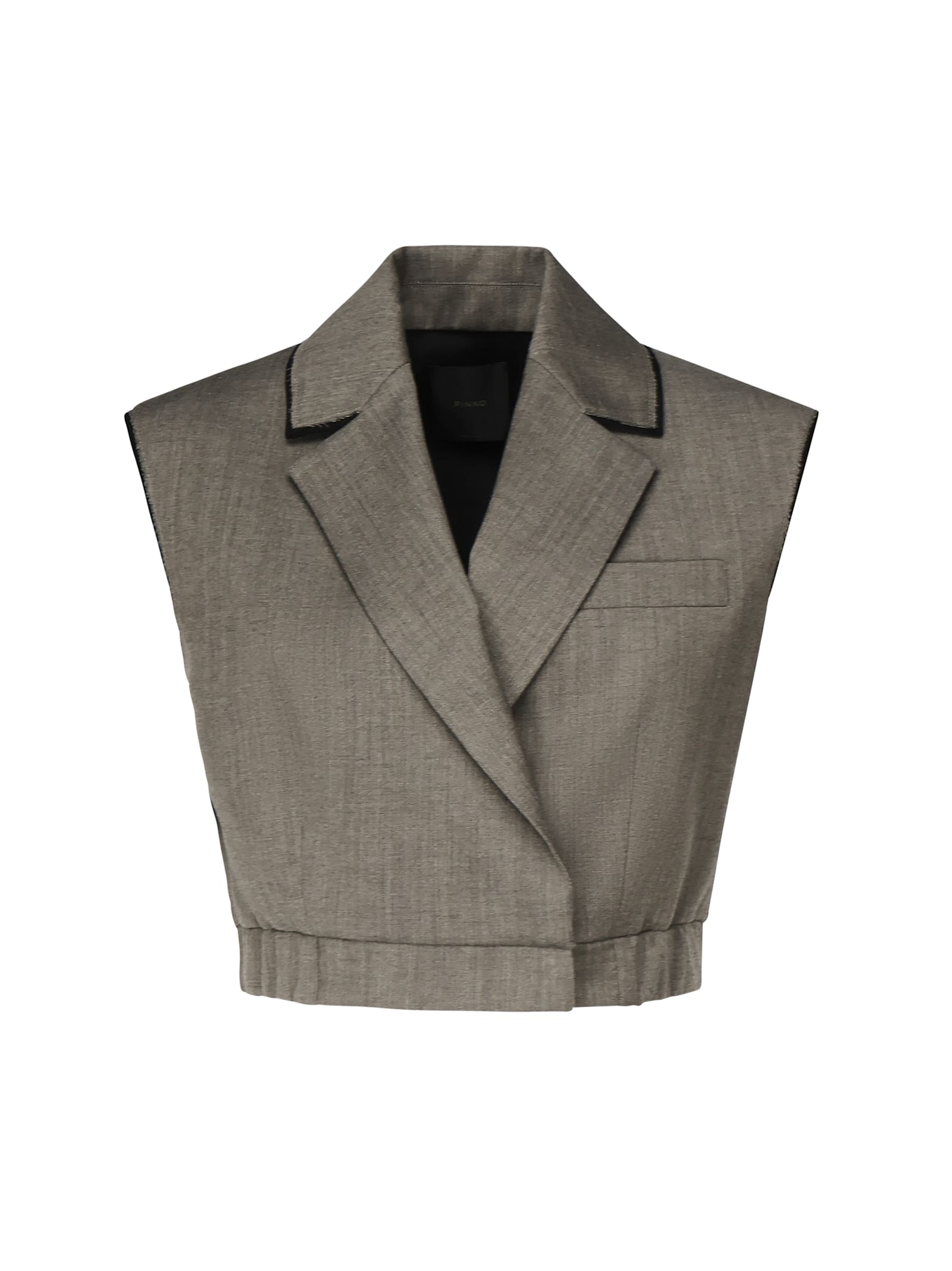 Pinko Short Vest With Lapels And Elastic