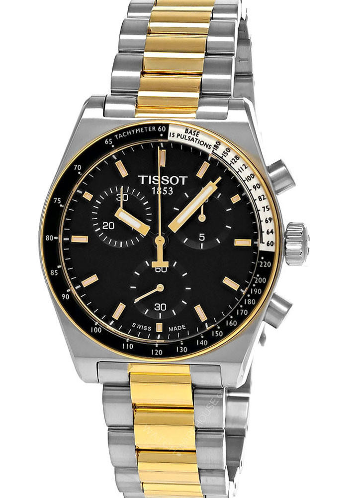 TISSOT PR516 CHRONO Quartz 40MM SS Two-Tone Men's Watch T149.417.22.051.00 / T1494172205100