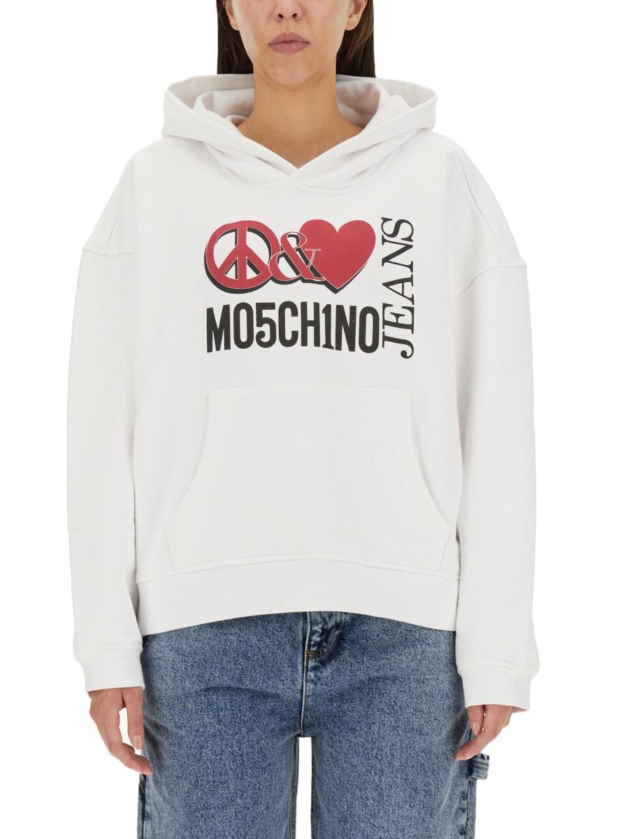 Moschino Jeans 和平与爱连帽卫衣