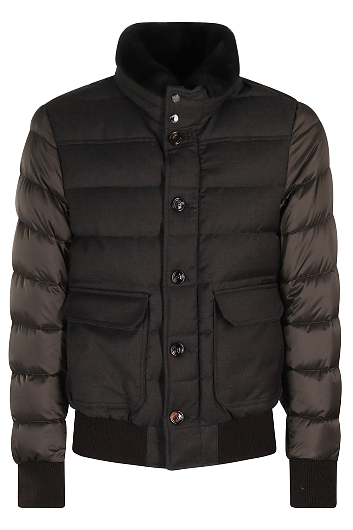Moorer High Neck Padded Down Jacket