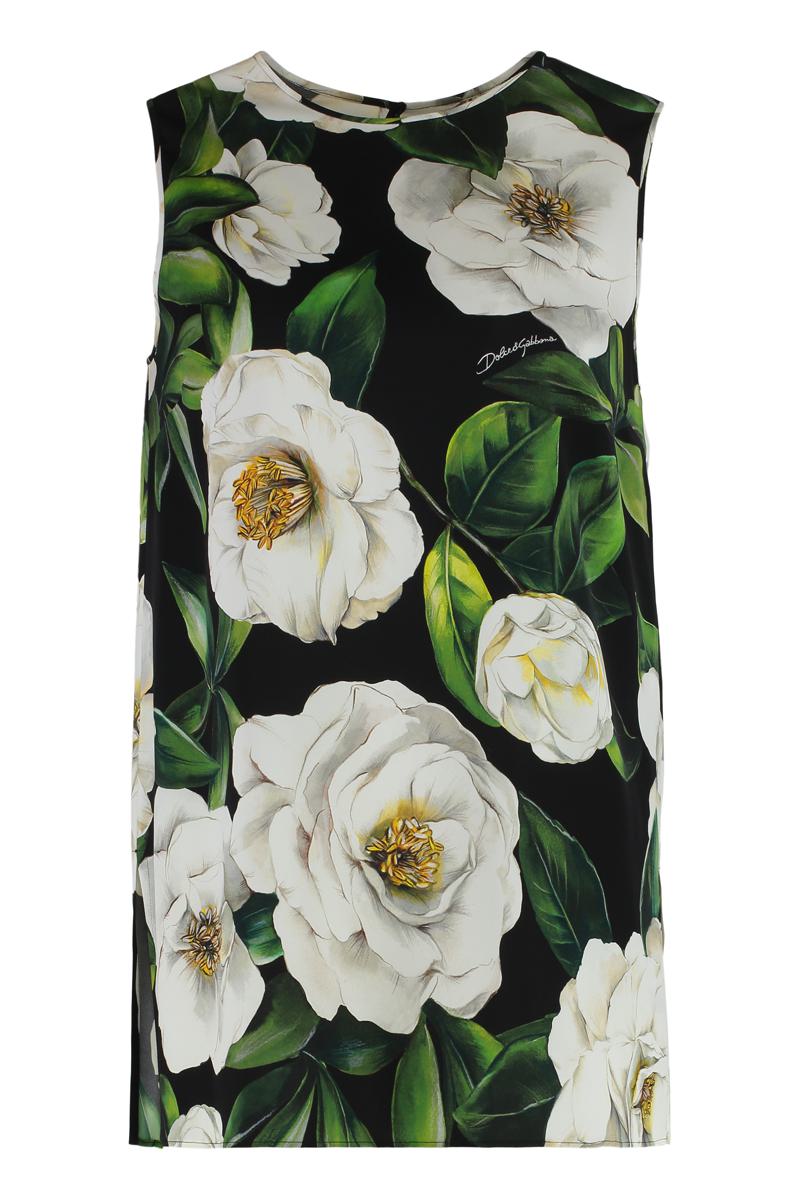 Dolce & Gabbana Printed Silk Top