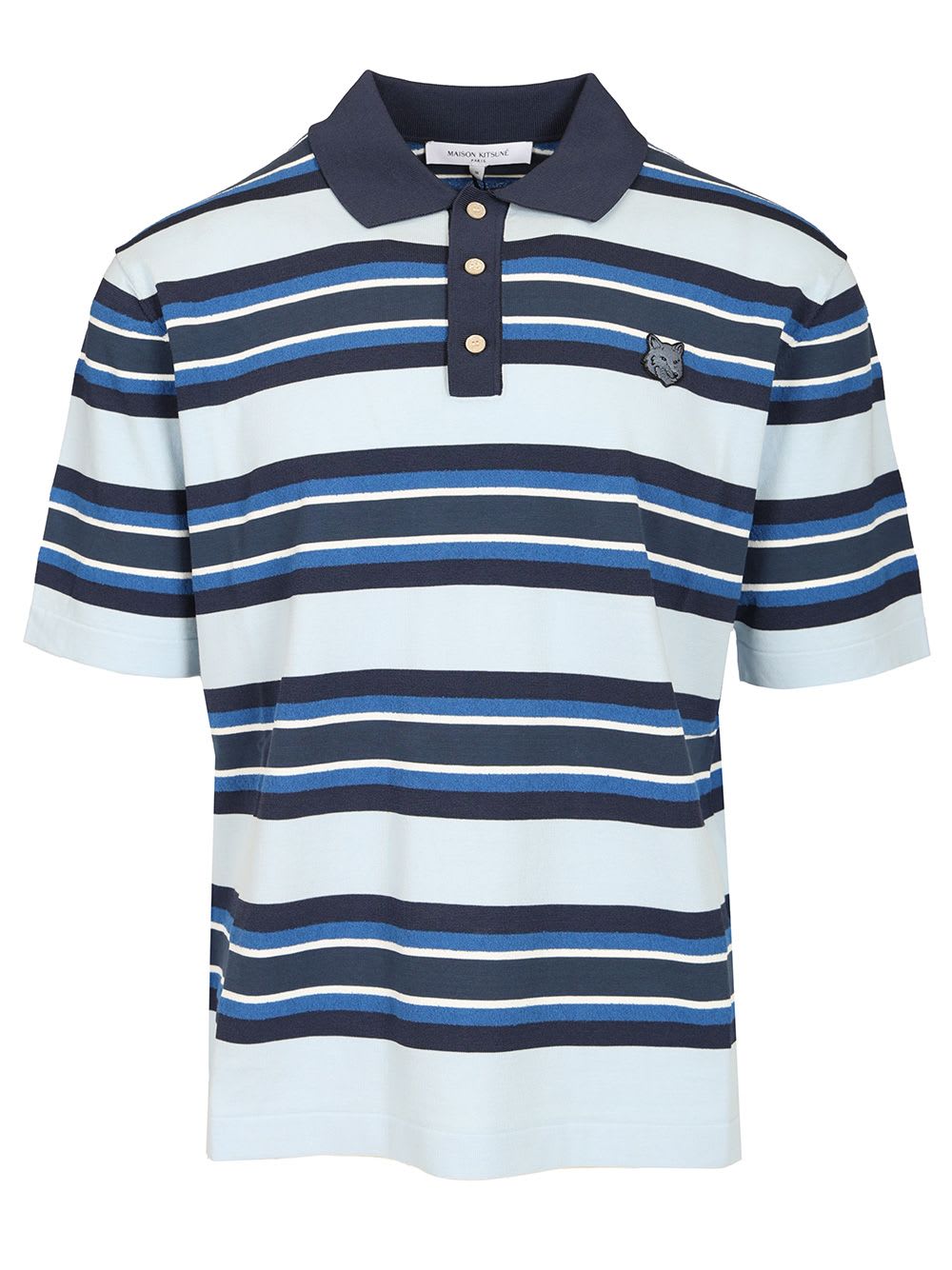 Maison Kitsuné 条纹Polo衫