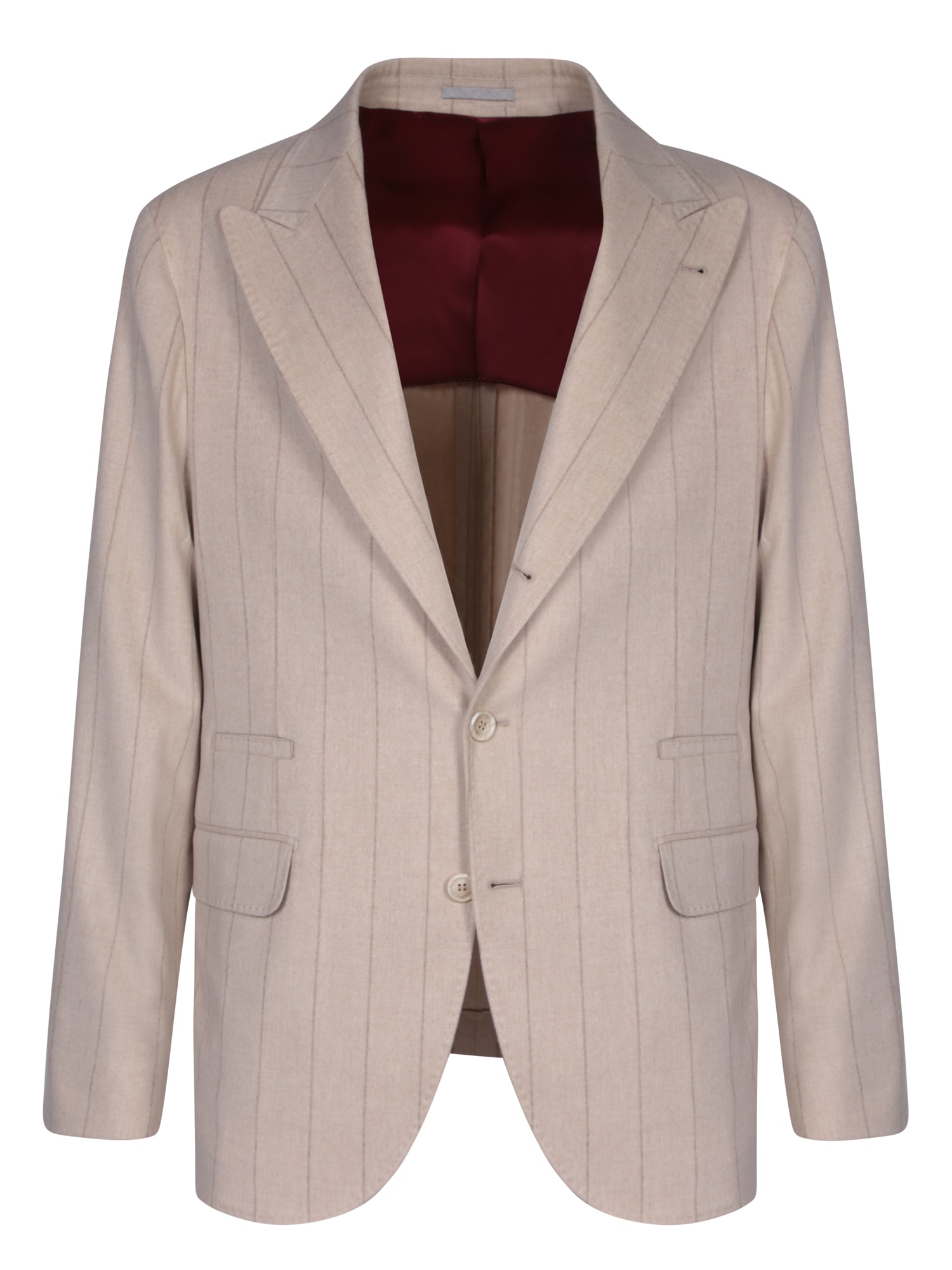 Brunello Cucinelli Beige Flannel Jacket