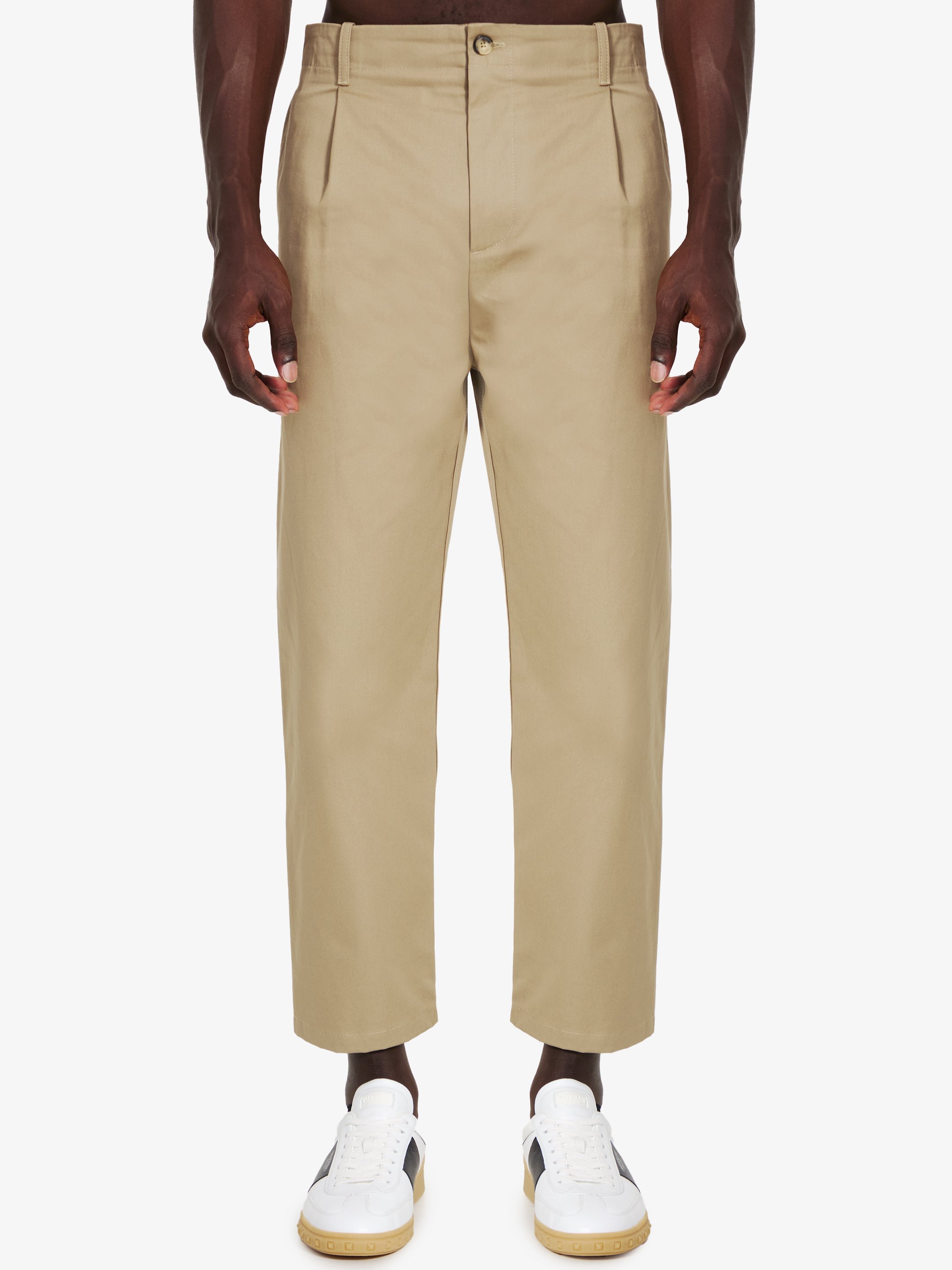 Pants in cotton gabardine