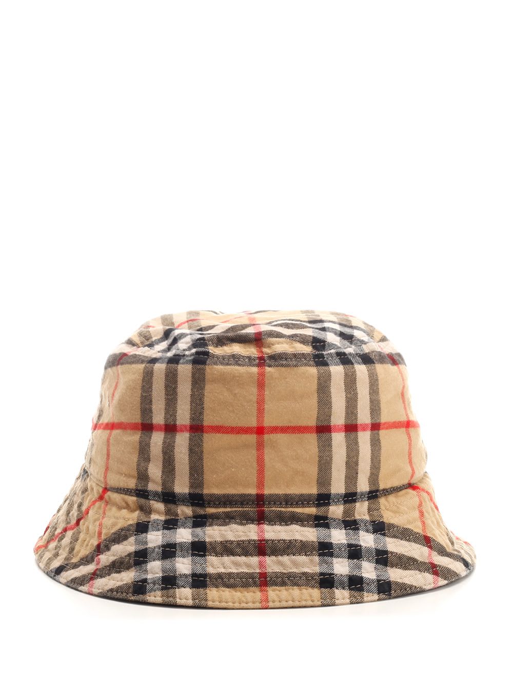 Burberry格纹棉质渔夫帽