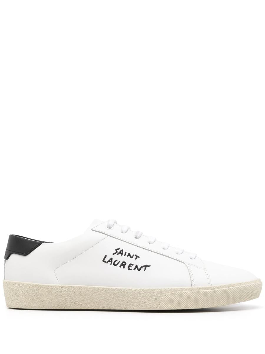 Saint Laurent 男款皮革运动鞋 橡胶底