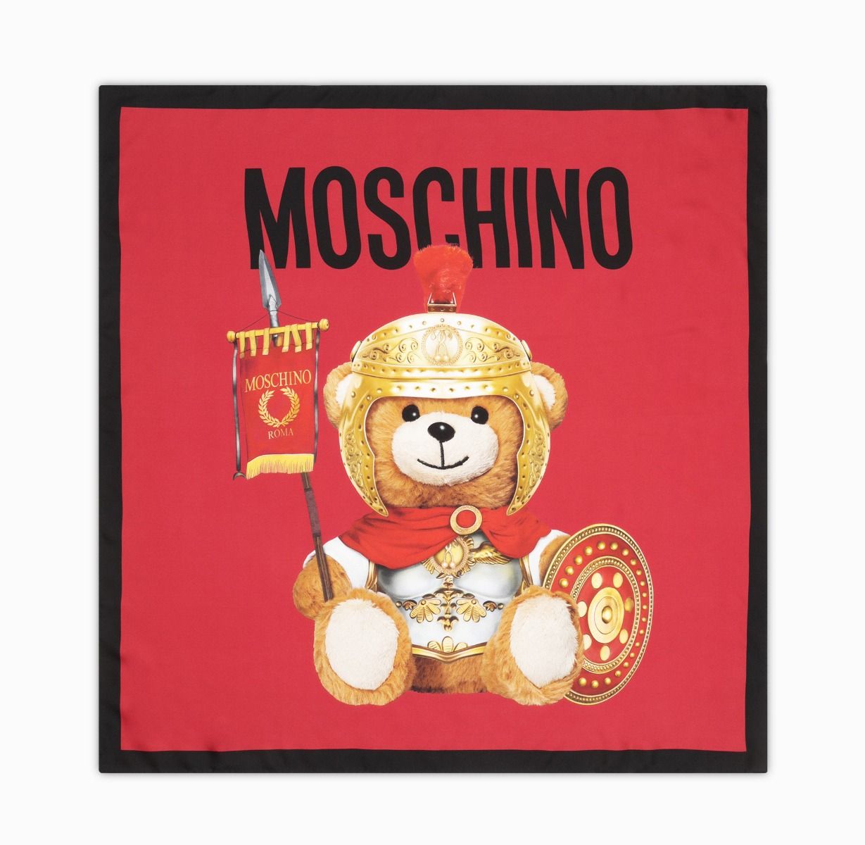 莫奇诺·福拉德（Moschino Foulard）在Seta Rosso泰迪熊中