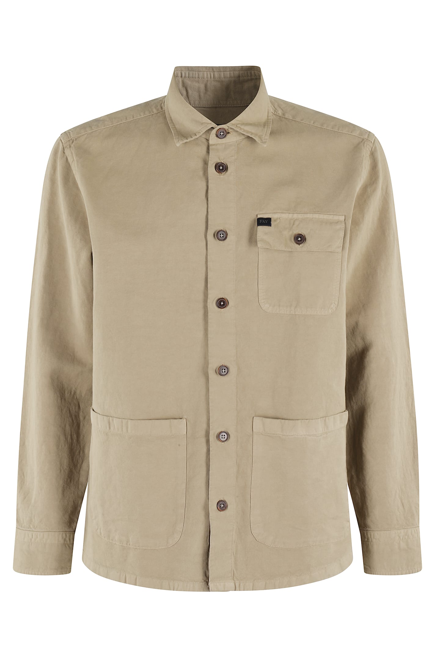 Fay Overshirt Canvas Over Fit Shirt
