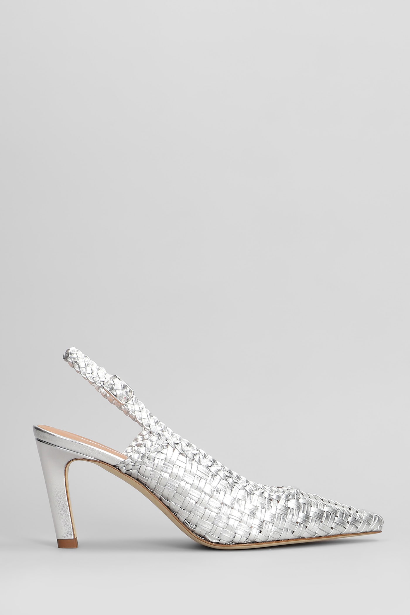 Lella Baldi Pumps In Silver Leather