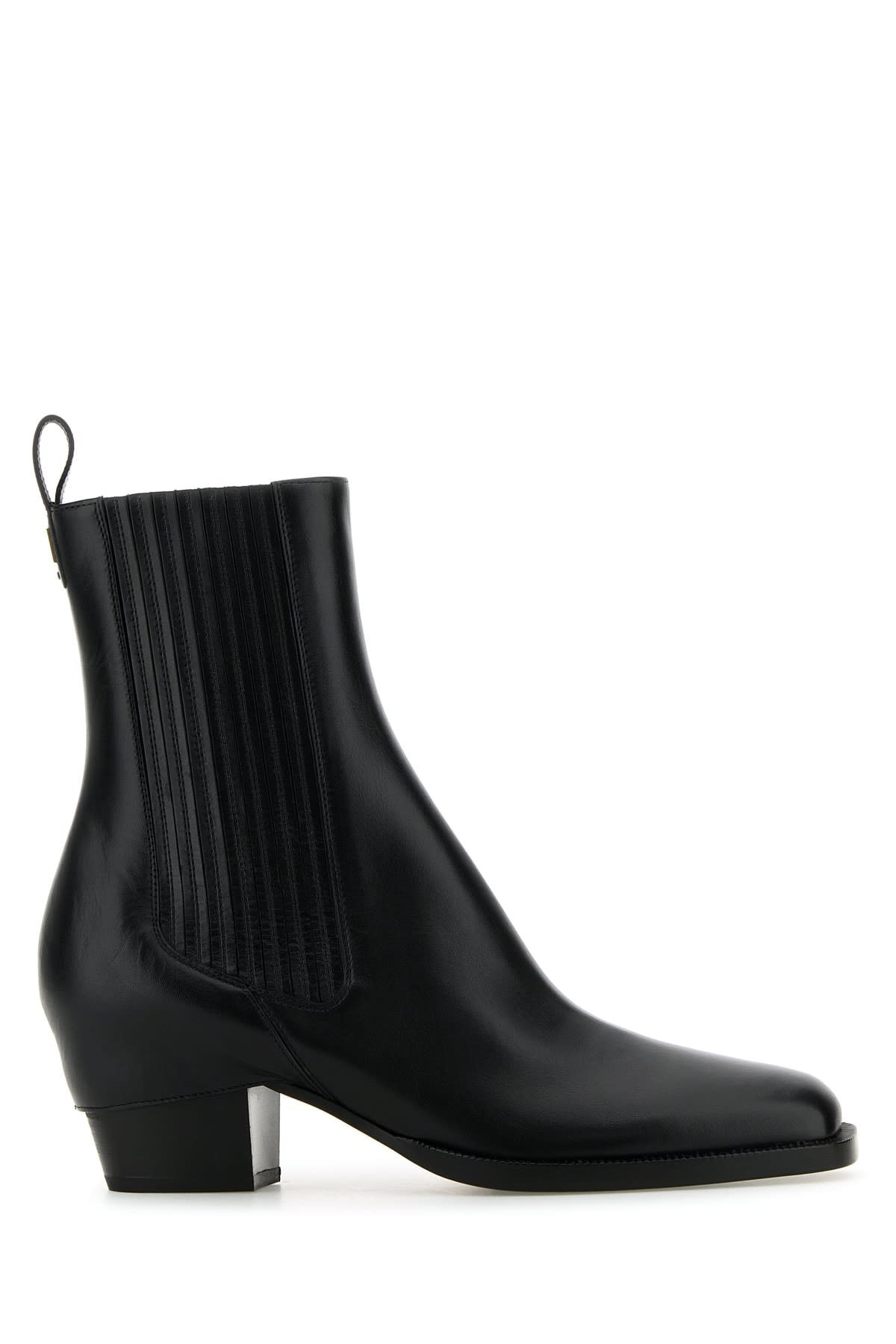 Fendi Black Leather Ankle Boots