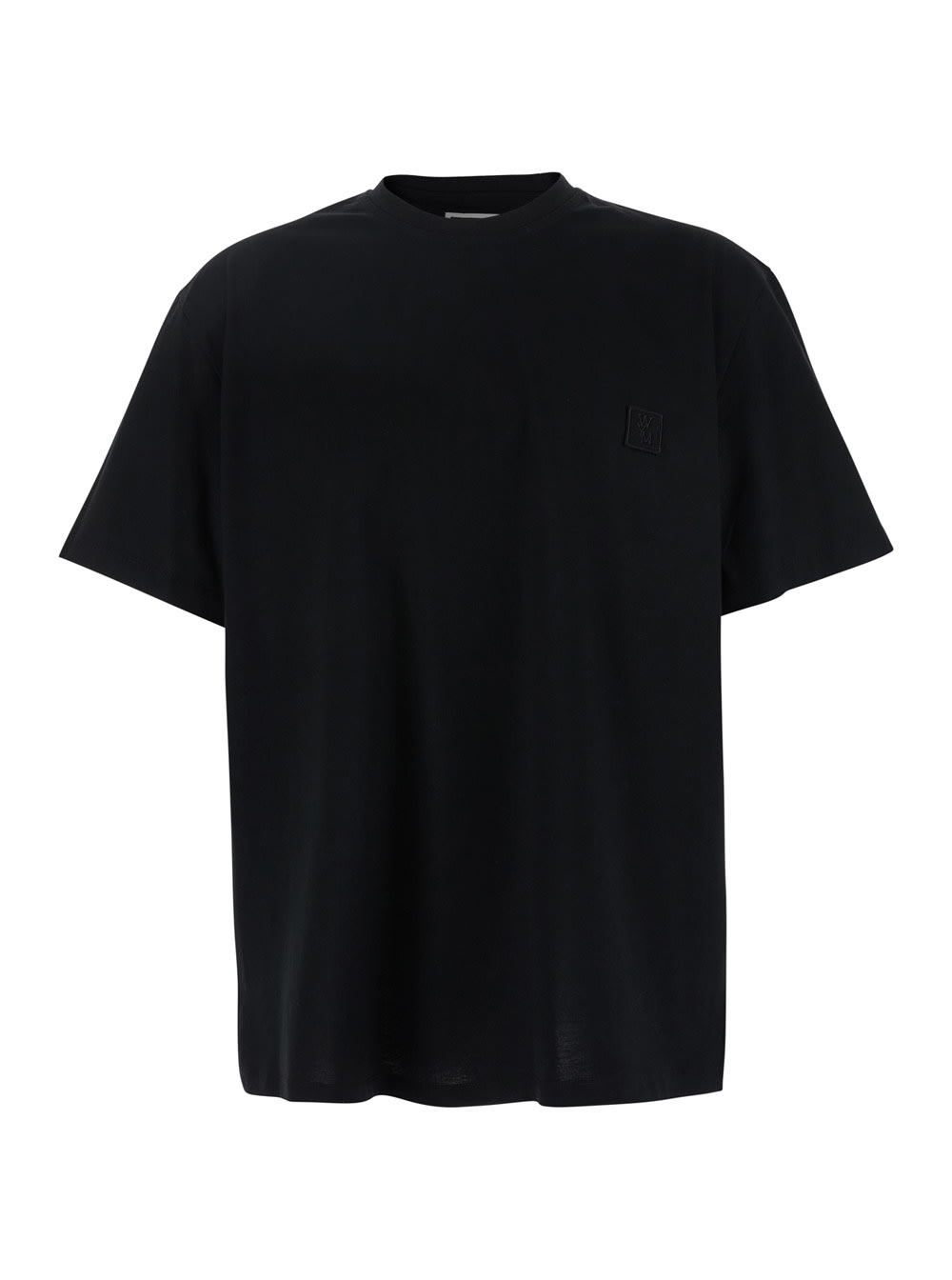WOOYOUNGMI Black T-shirt With Maxi Print On The Back In Cotton Man