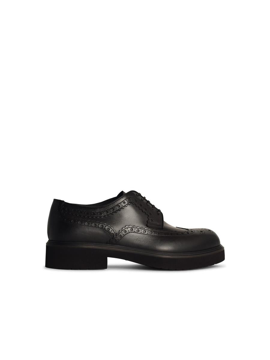Salvatore Ferragamo Fire' 'Scarpa' In Dark Brown Leather