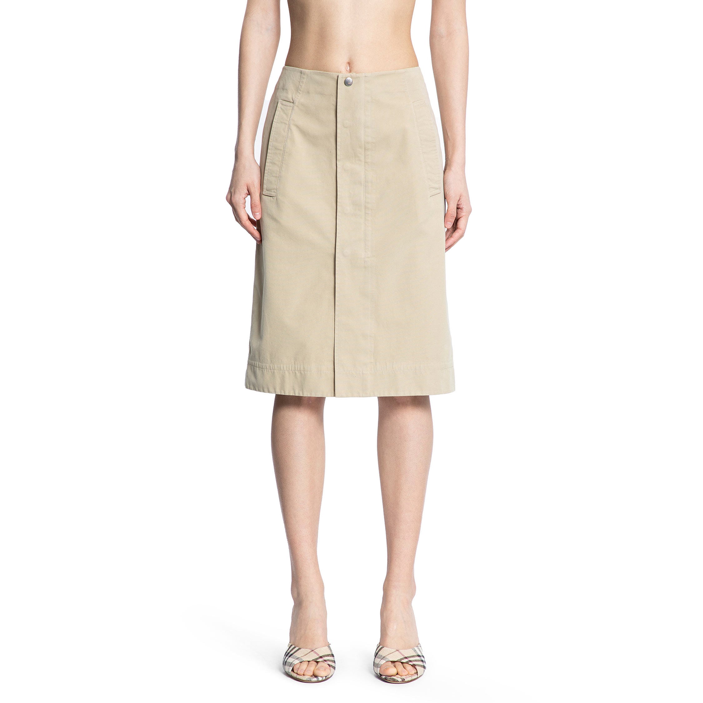 BURBERRY WOMAN BEIGE SKIRTS
