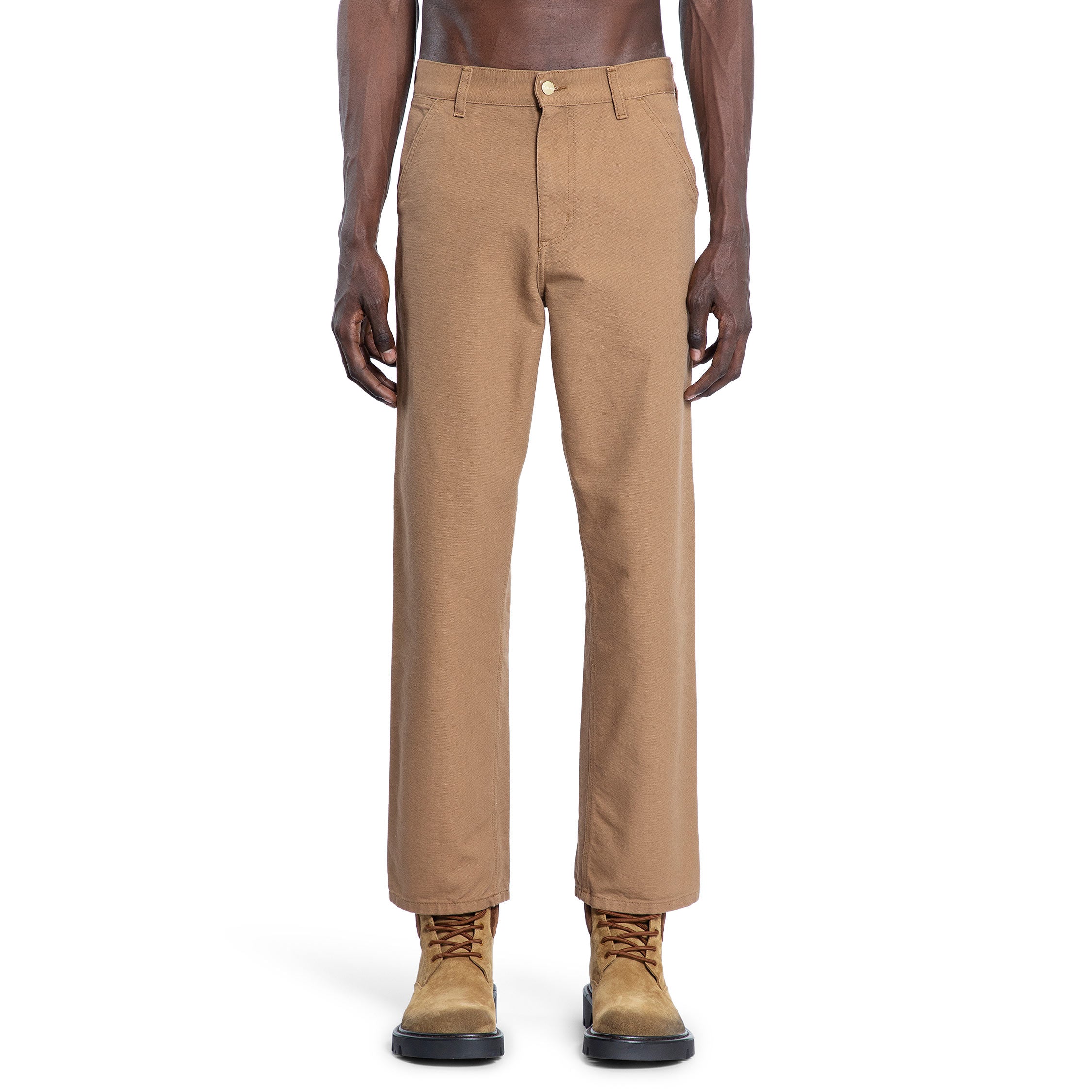 CARHARTT WIP MAN BROWN JEANS