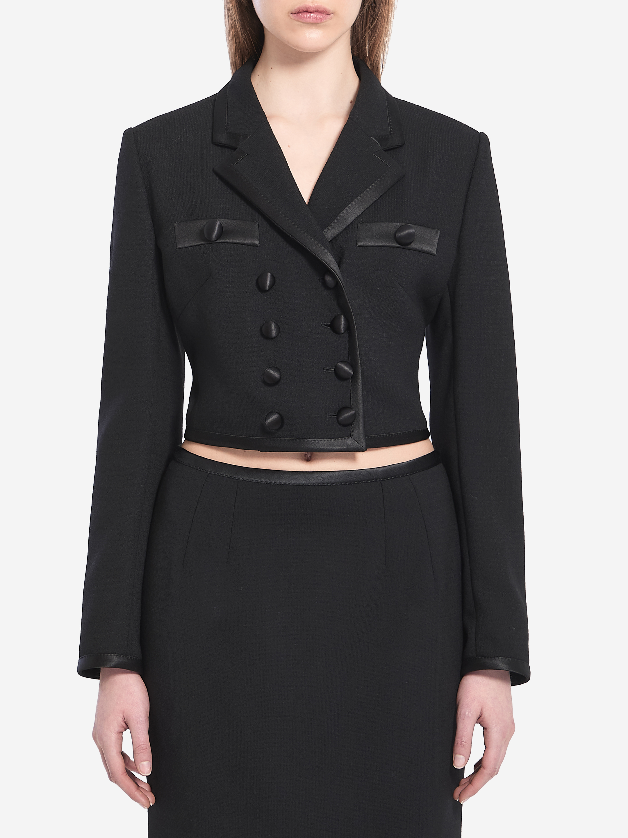 Cropped doublebreasted jacket