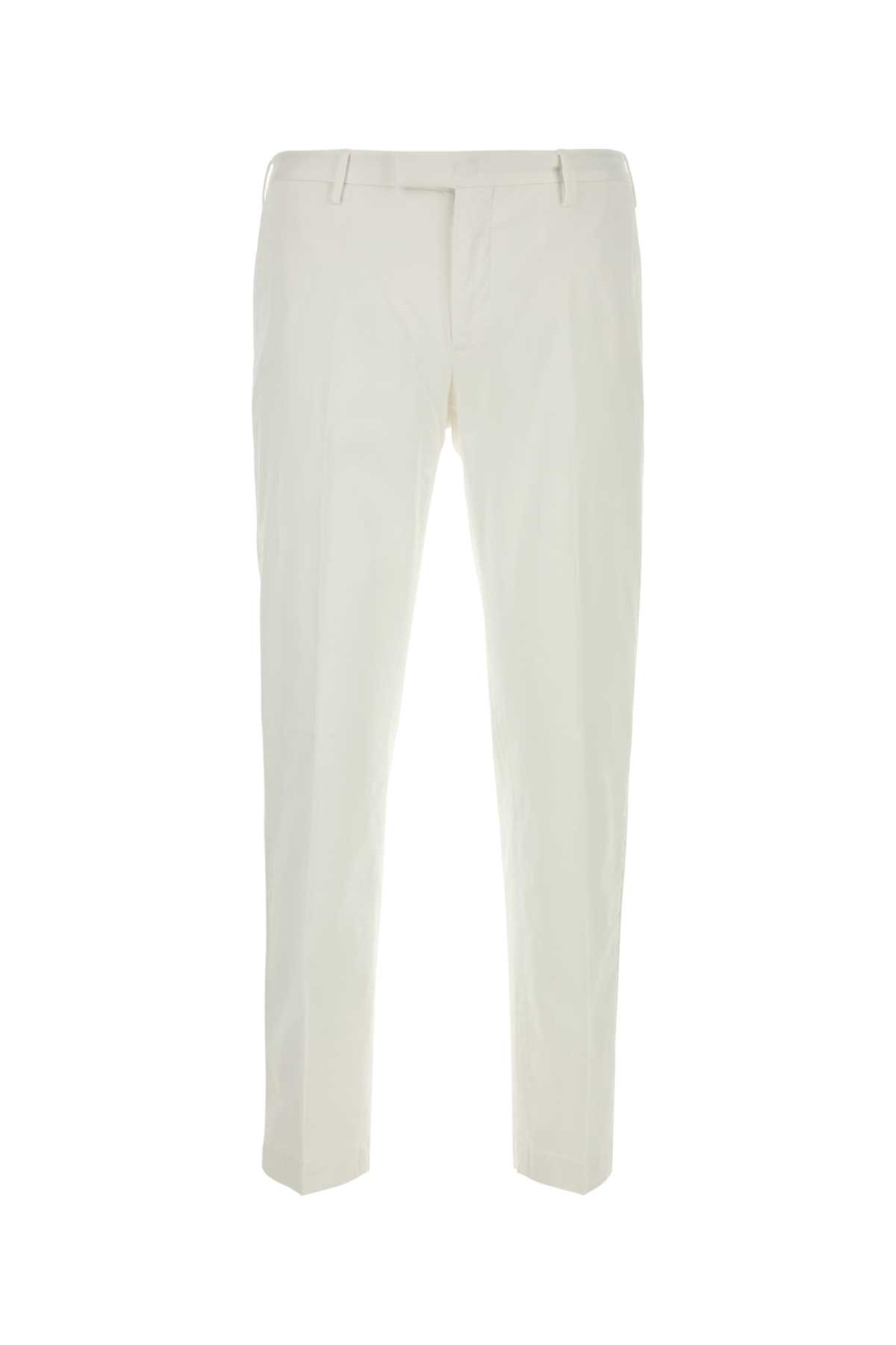 PT Torino White Stretch Cotton Pant