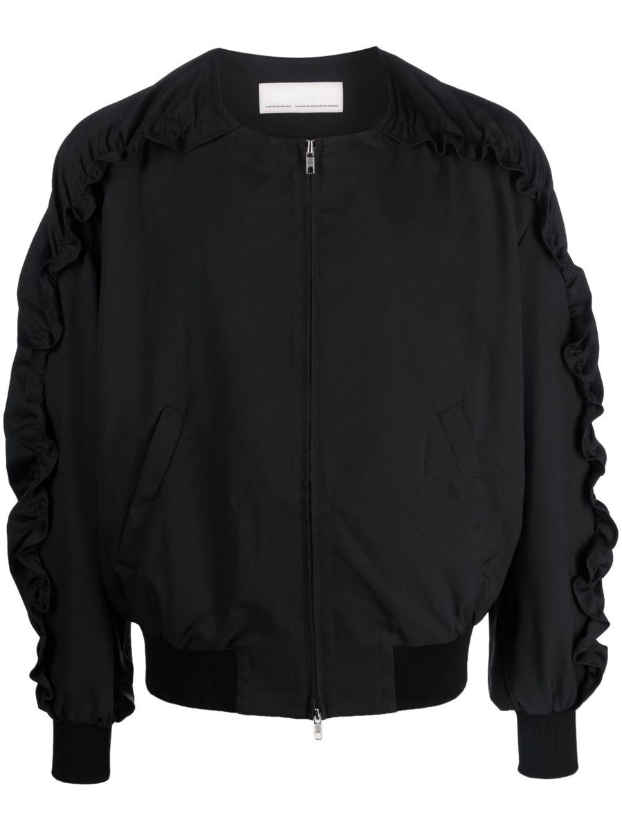 Random Identities Bomber With Ruffled Sleeve Clothing