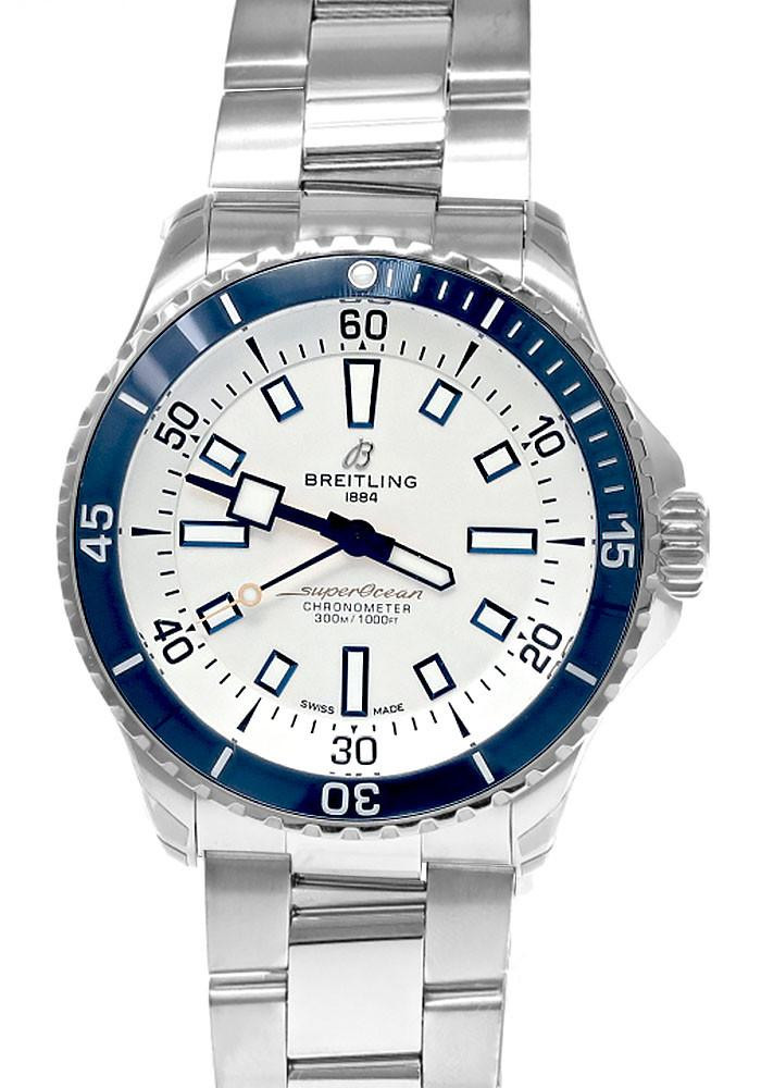BREITLING Superocean Automatic SS 42MM Silver Dial Men's Watch A17375E71G1A1