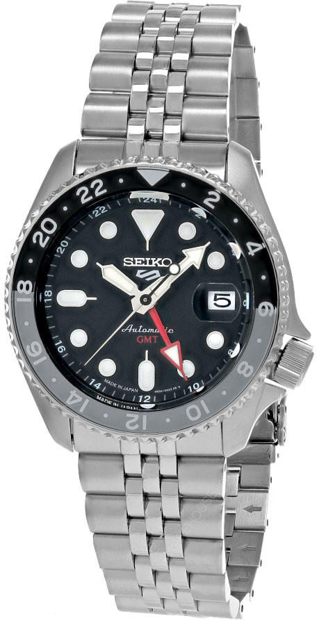 SEIKO 5 Sports SKX Sports Style GMT Series 42.5MM Black Dial Men's Watch SSK001