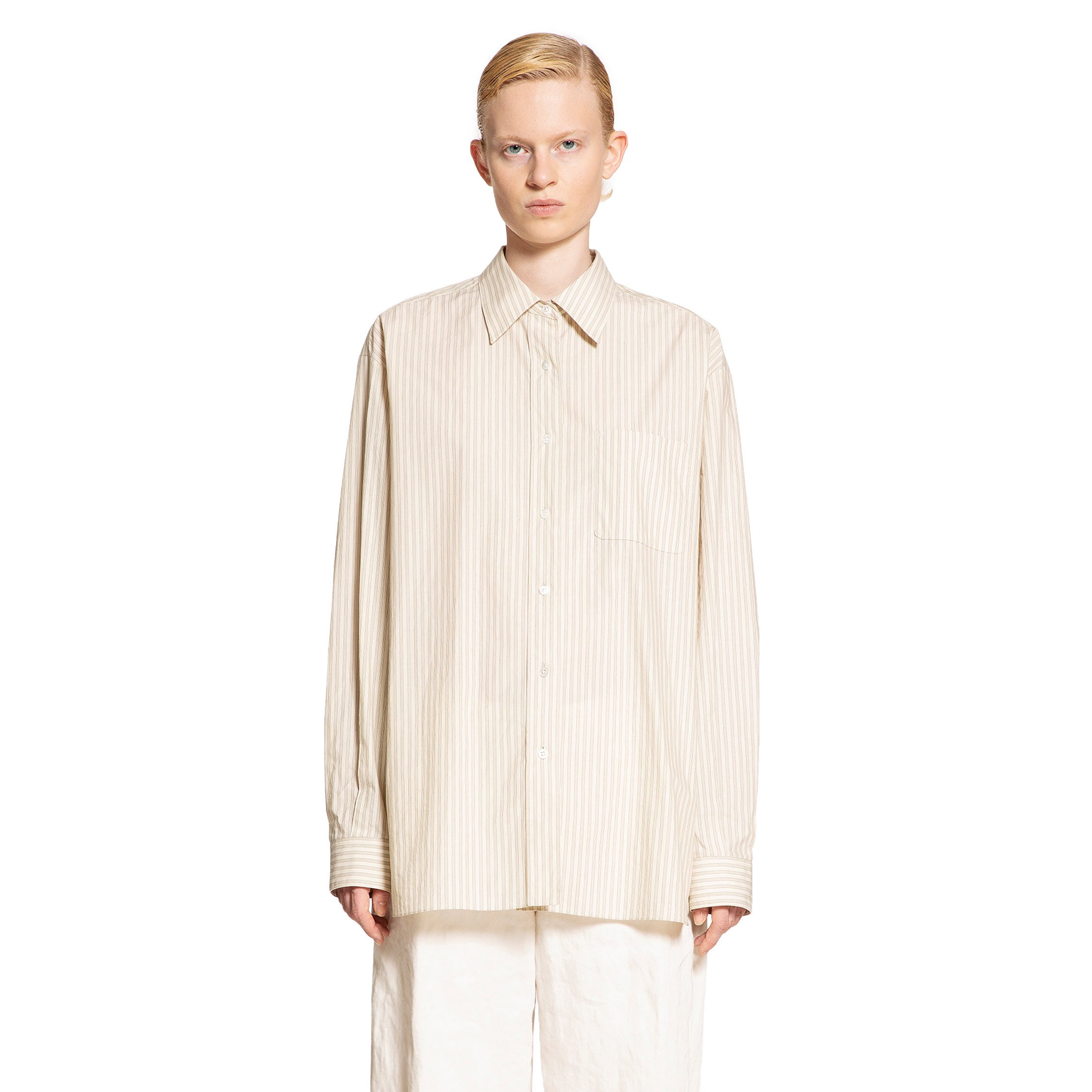 THE ROW WOMAN BEIGE SHIRTS