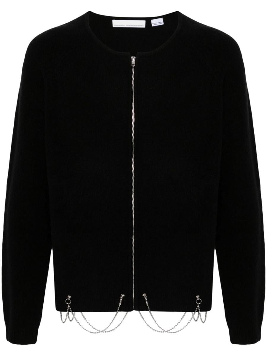 Random Identities Full Zip Cardigan With Chain Clothing