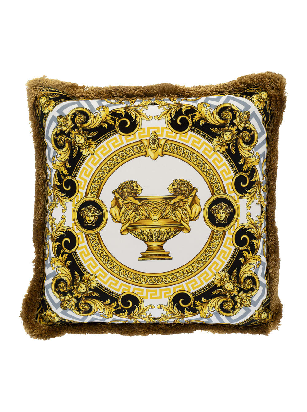 Versace la Coupe Des Dieux Multicolor Cushion With Print In Silk