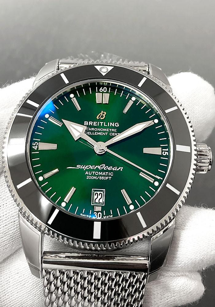 BREITLING Superocean Heritage B20 Automatic 46MM Green Dial Men's Watch AB2020121L1A1