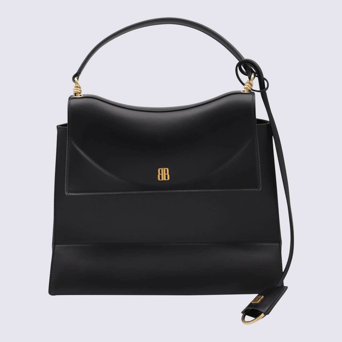 Balenciaga黑色皮革Nano M手提包