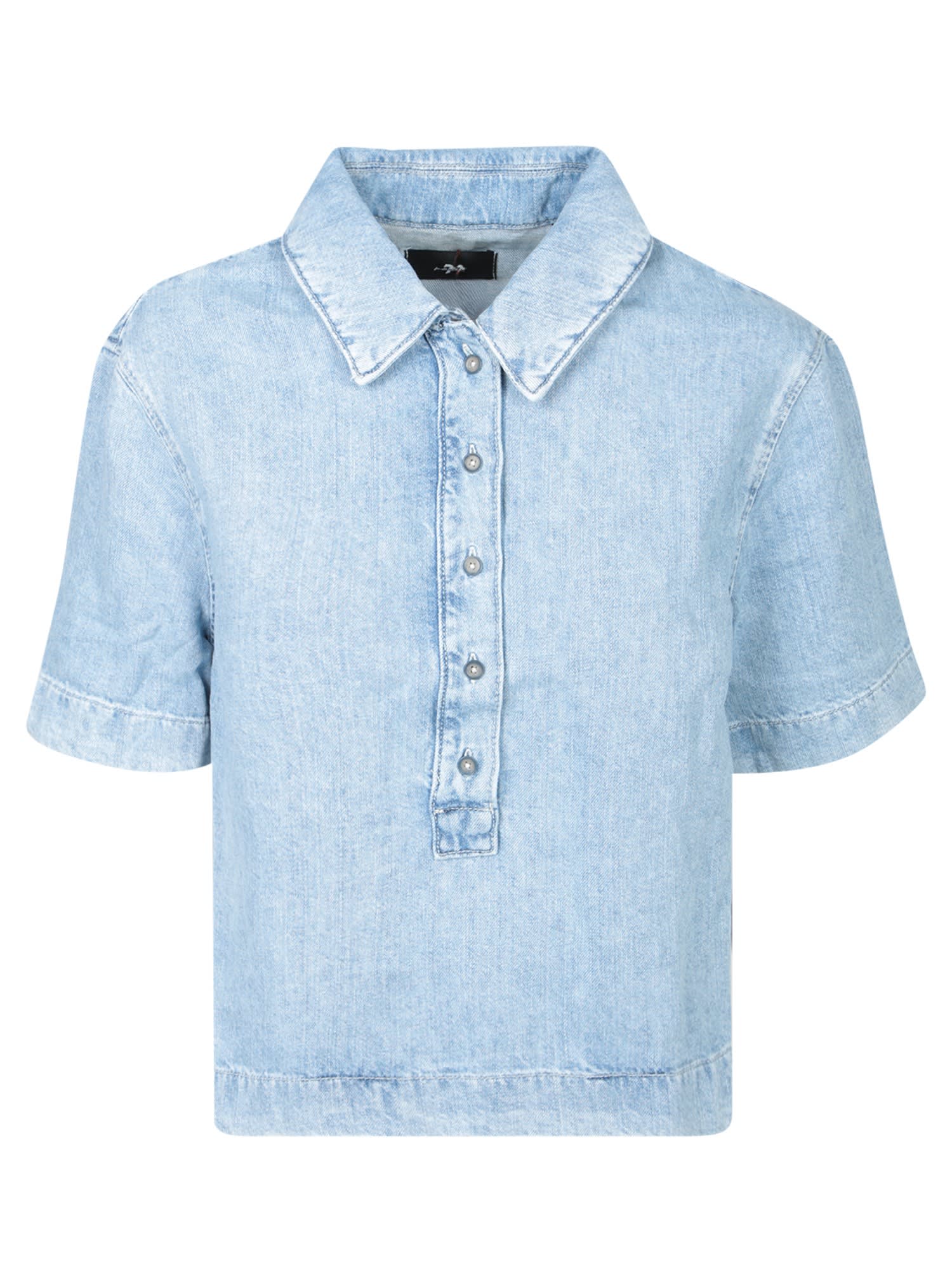 7 For All Mankind Kansas Celeste Denim Top